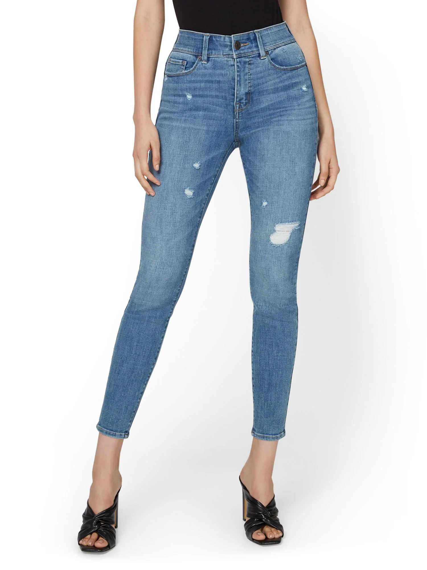 Tall Mya Curvy Ultra High-Waisted Super-Skinny Boost Jeans - Medium Wash - Image 2