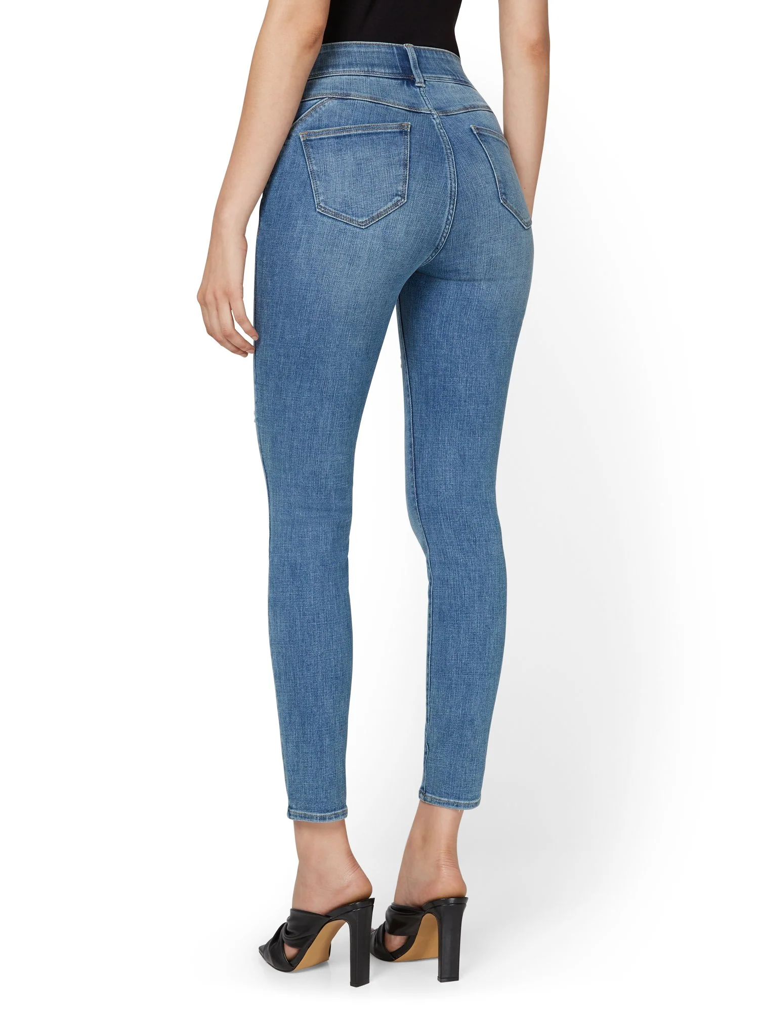 Tall Mya Curvy Ultra High-Waisted Super-Skinny Boost Jeans - Medium Wash - Image 4