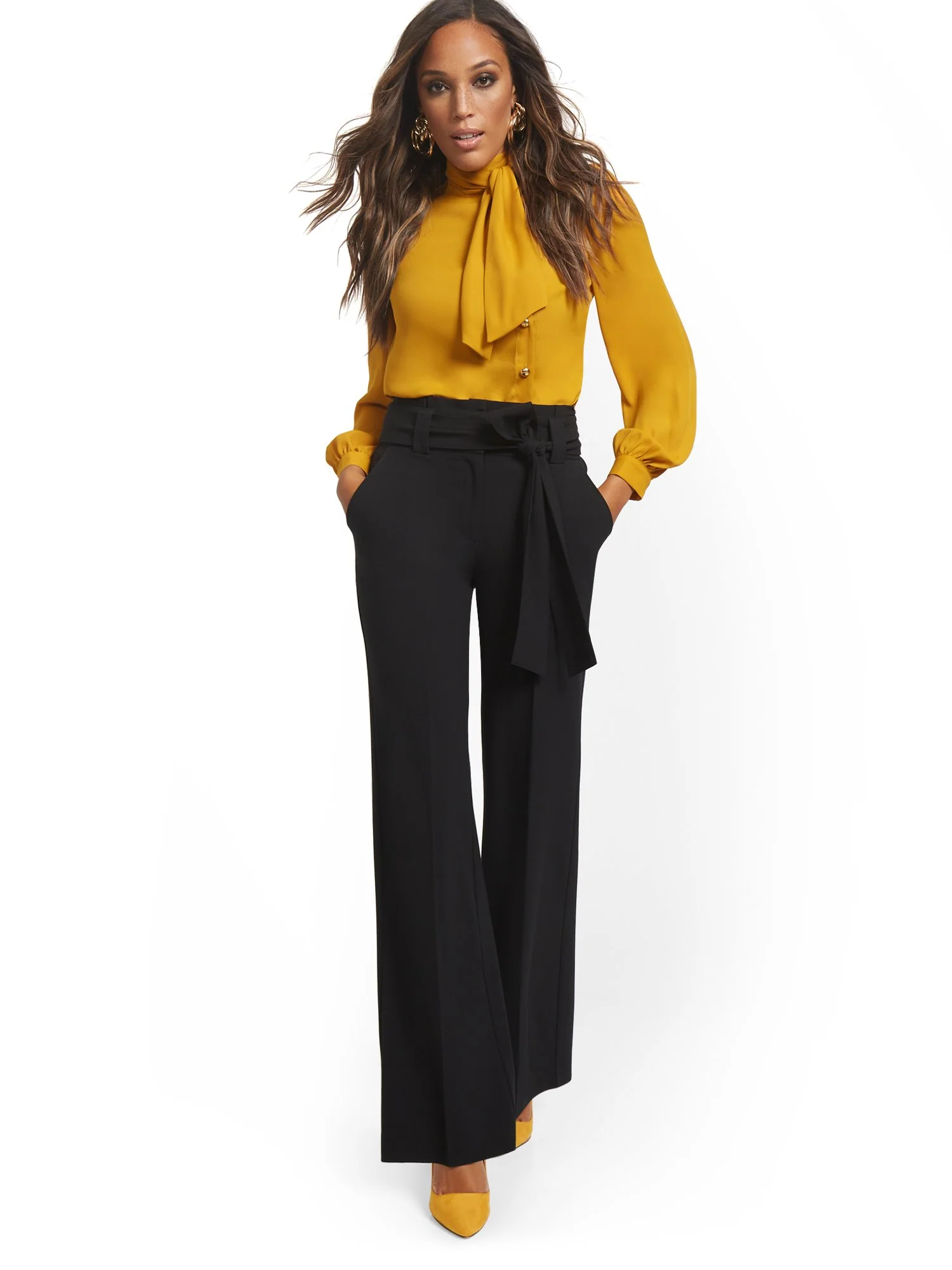 Tall Paperbag-Waist Wide-Leg Pant - 7th Avenue - Image 3