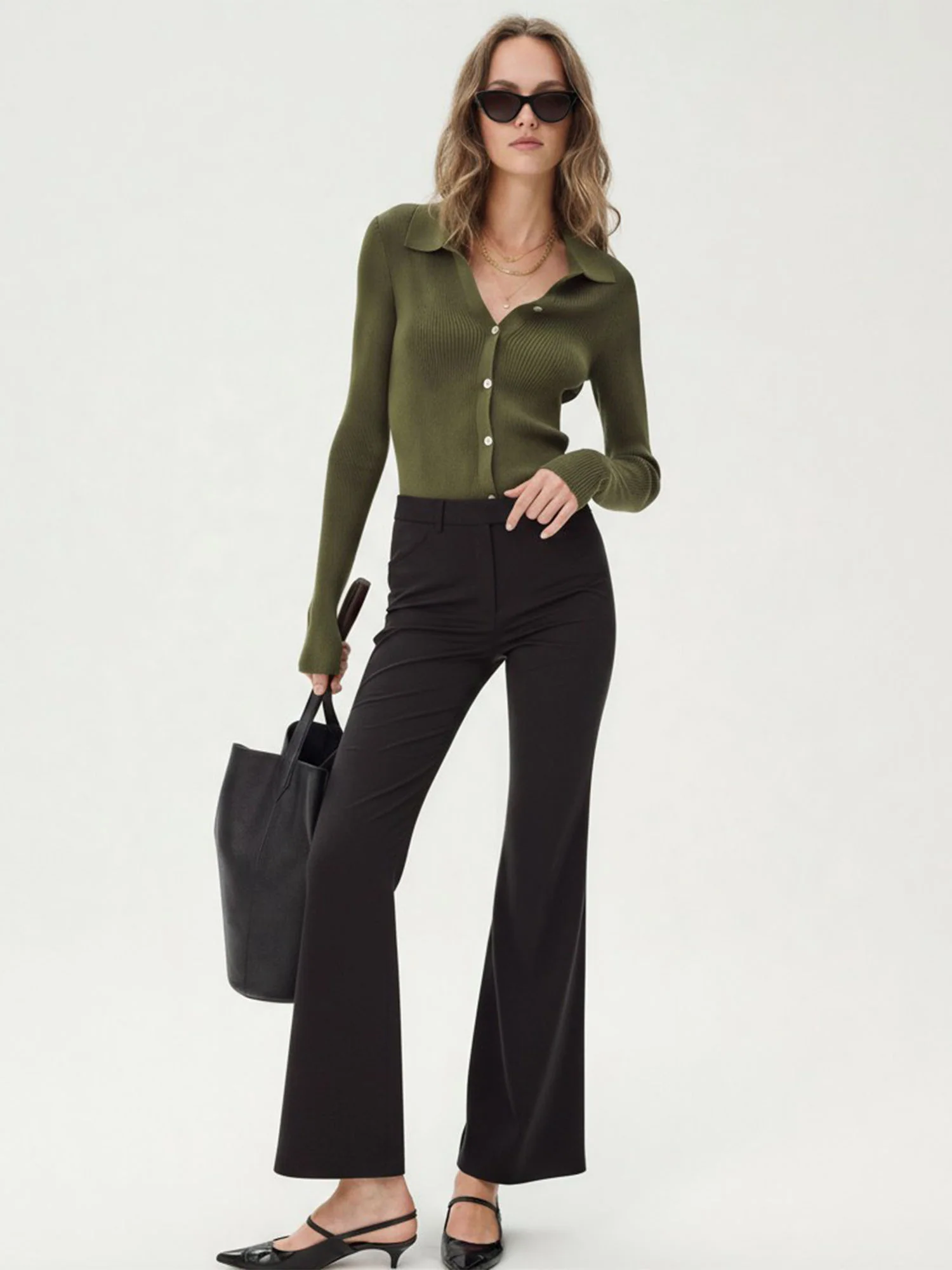 Ponte Flare High Rise Pant - Image 3