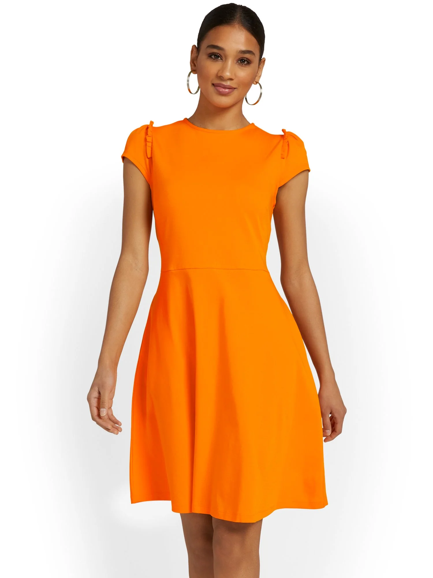 Tall Puff-Sleeve Flare Dress - City Knits - Image 21