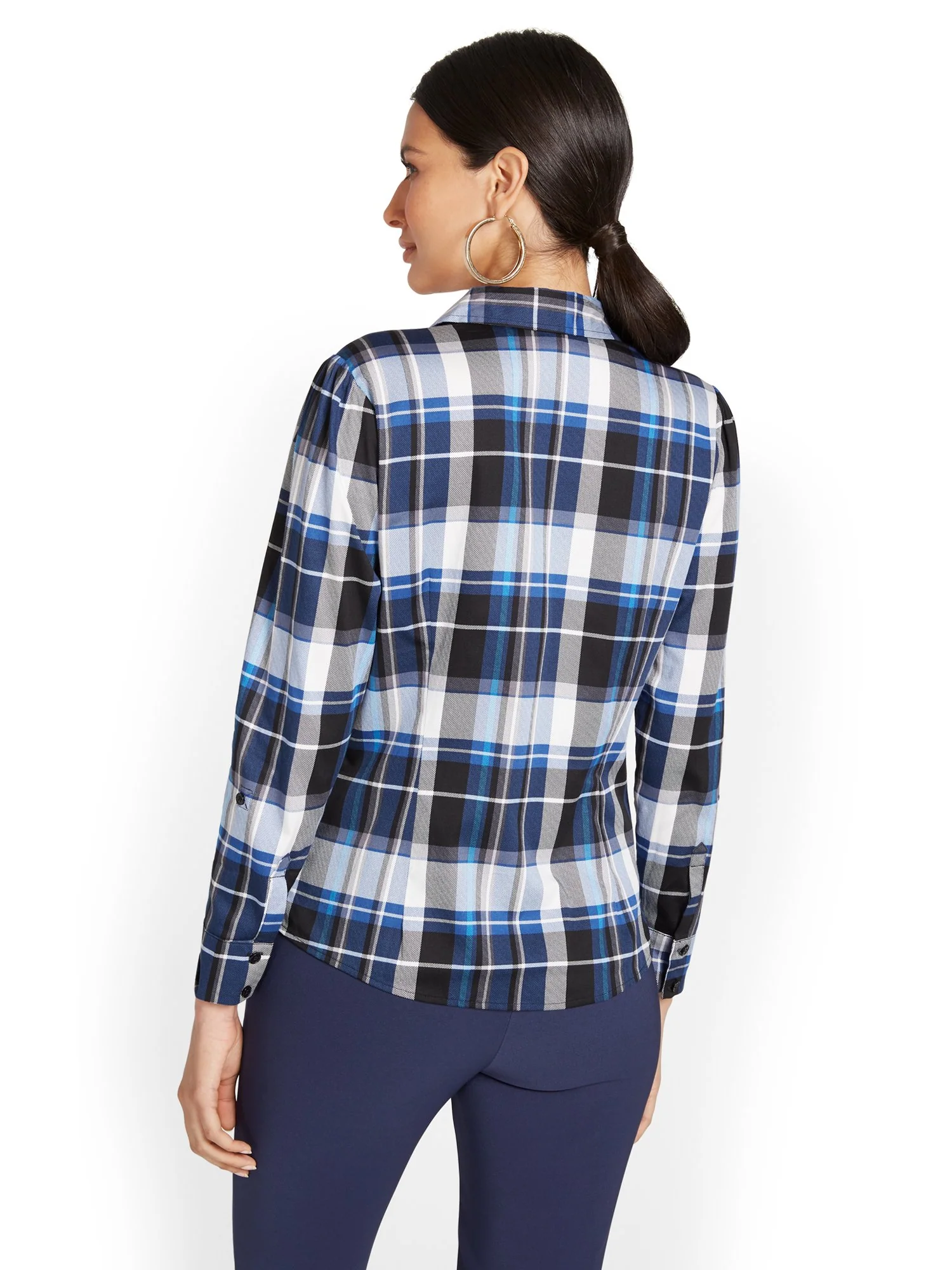 Tall Puff-Sleeve Madison Shirt - Plaid - Image 3