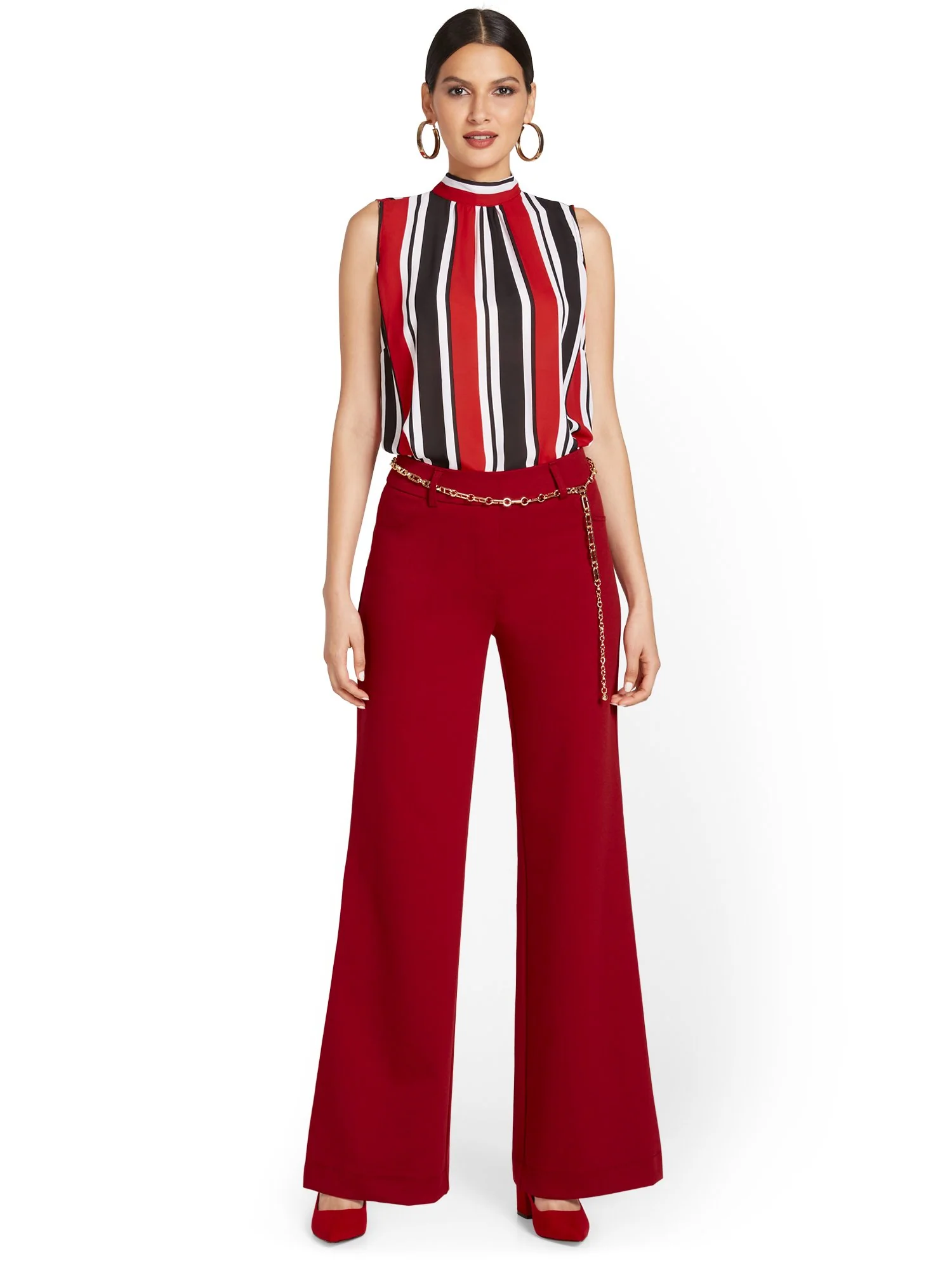 Tall Pull-On Wide-Leg Ponte Pant - Superflex - Image 8