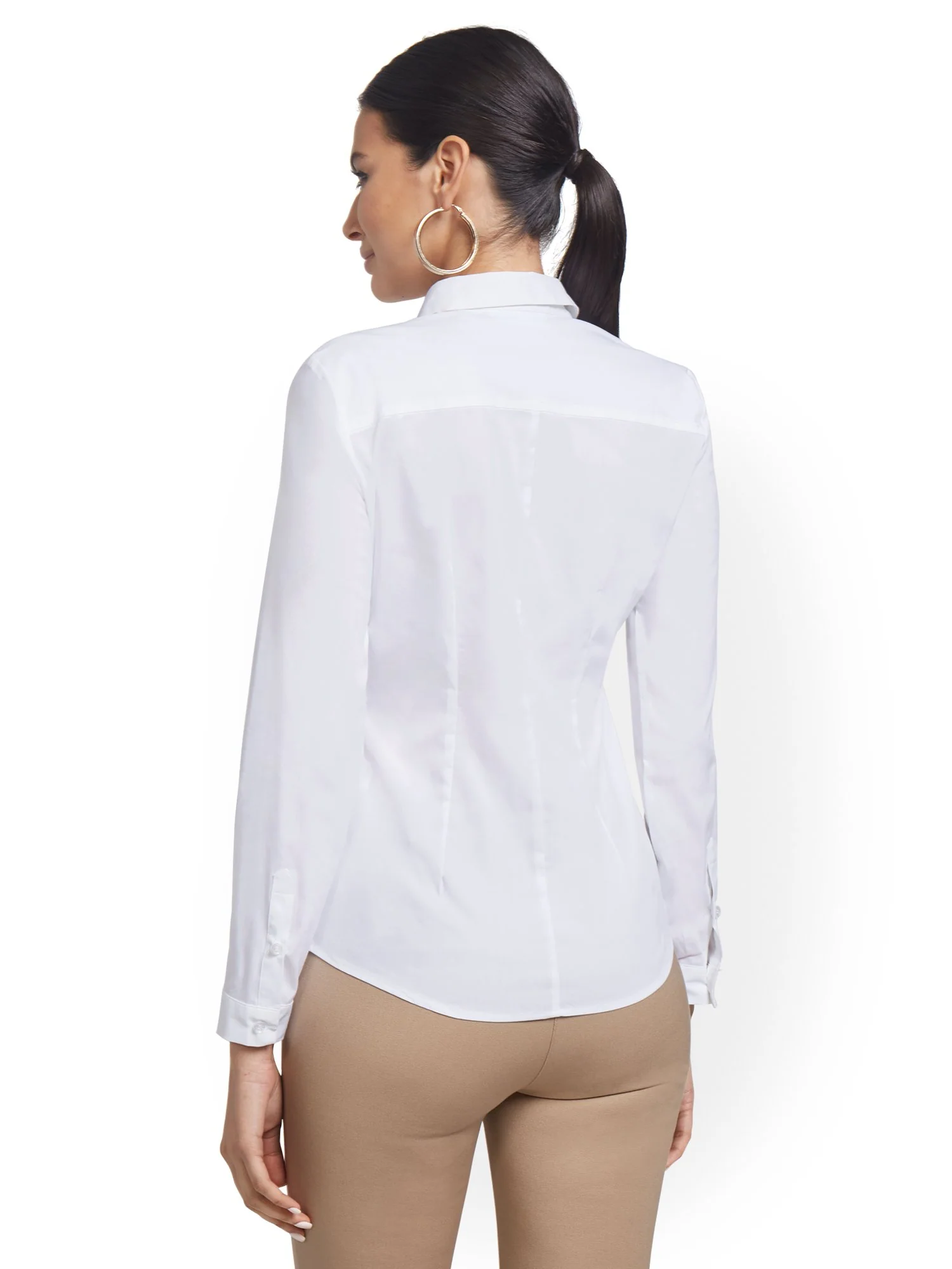 Tall Ruched Madison Stretch Shirt - 7th Avenue - Image 4