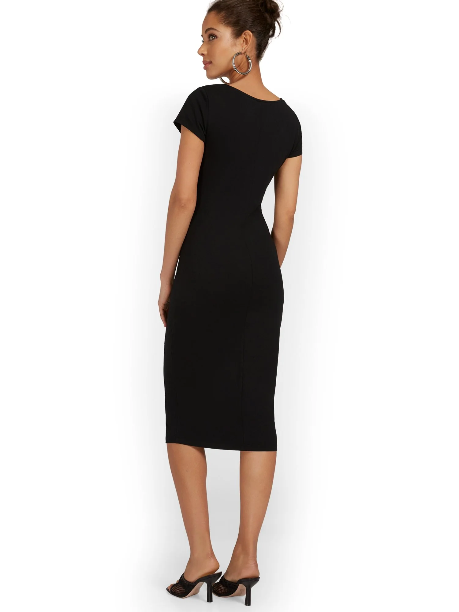 Tall Scoopneck Cap-Sleeve Midi Dress - Everyday Collection - Image 3