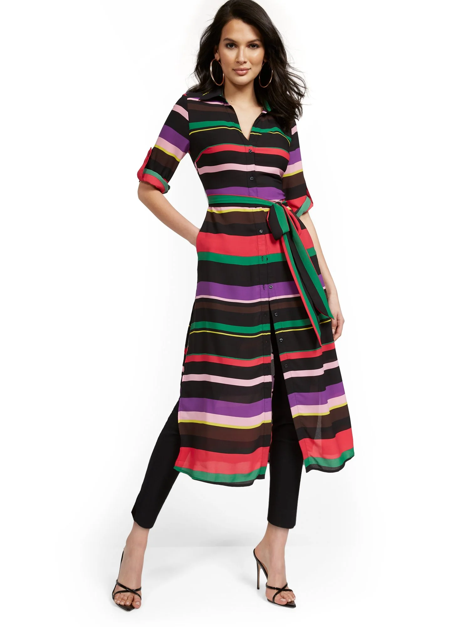 Tall Sheer Stripe Maxi Top