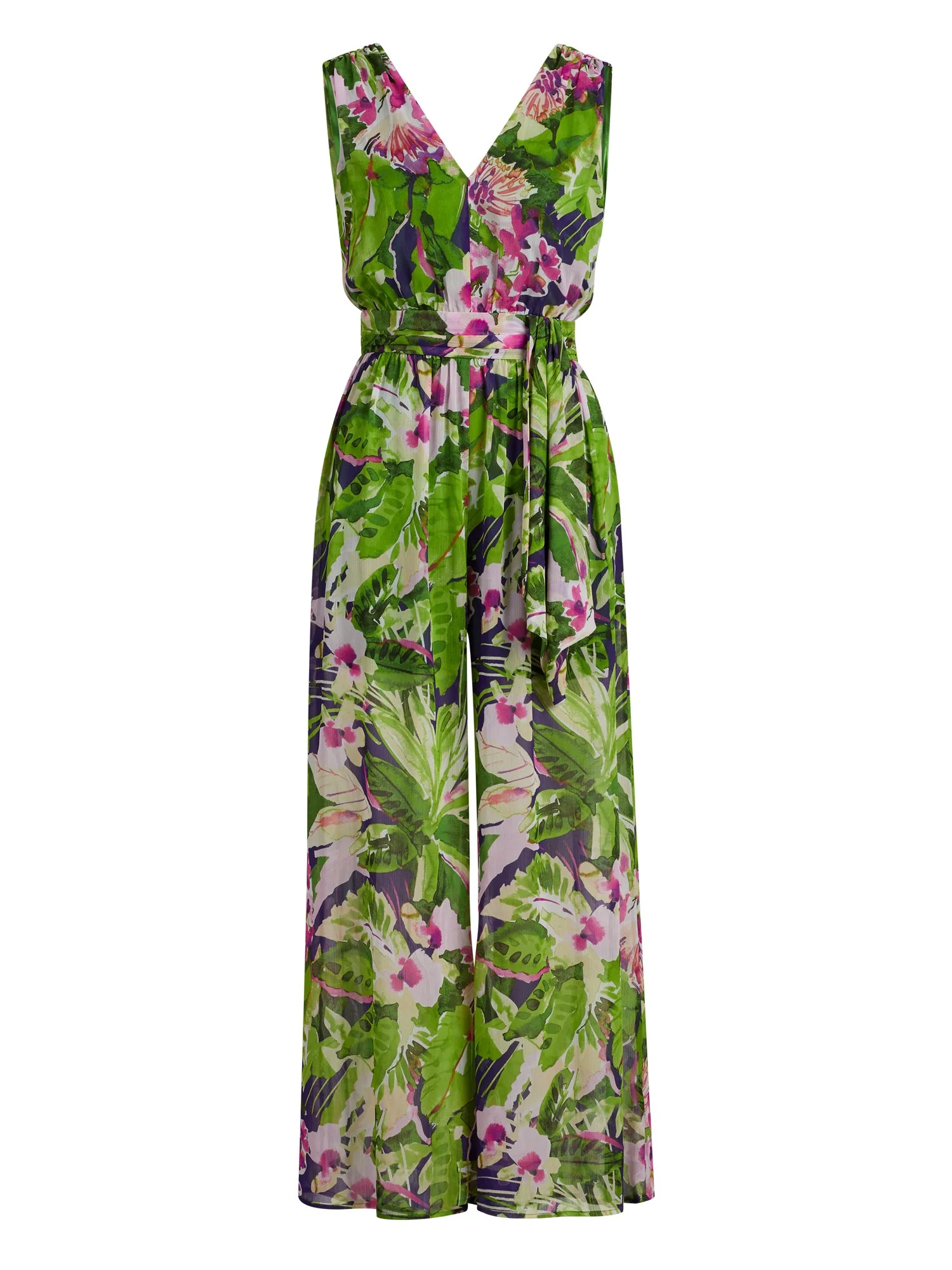 Tall Tropical-Print Jumpsuit - Image 2