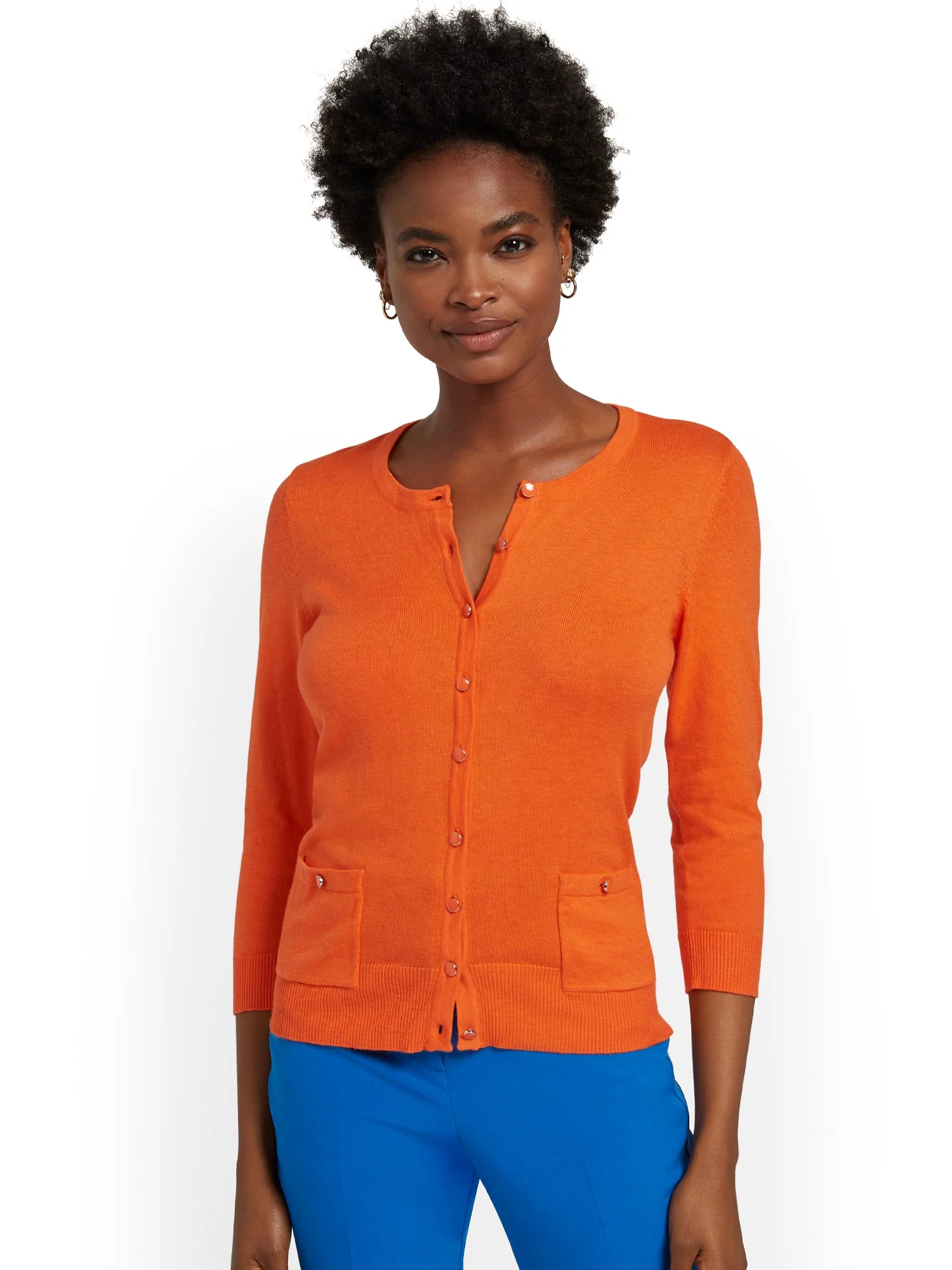 Tall Two-Pocket Chelsea Crewneck Cardigan - Image 9