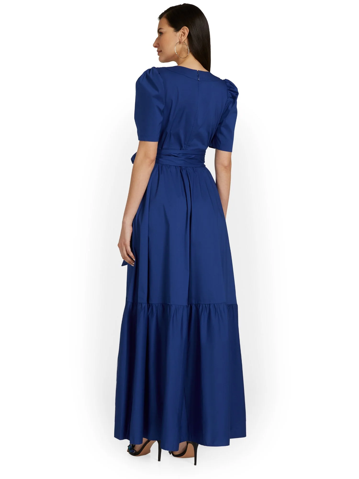 Tall V-Neck Bow-Waist Maxi Dress - Image 3