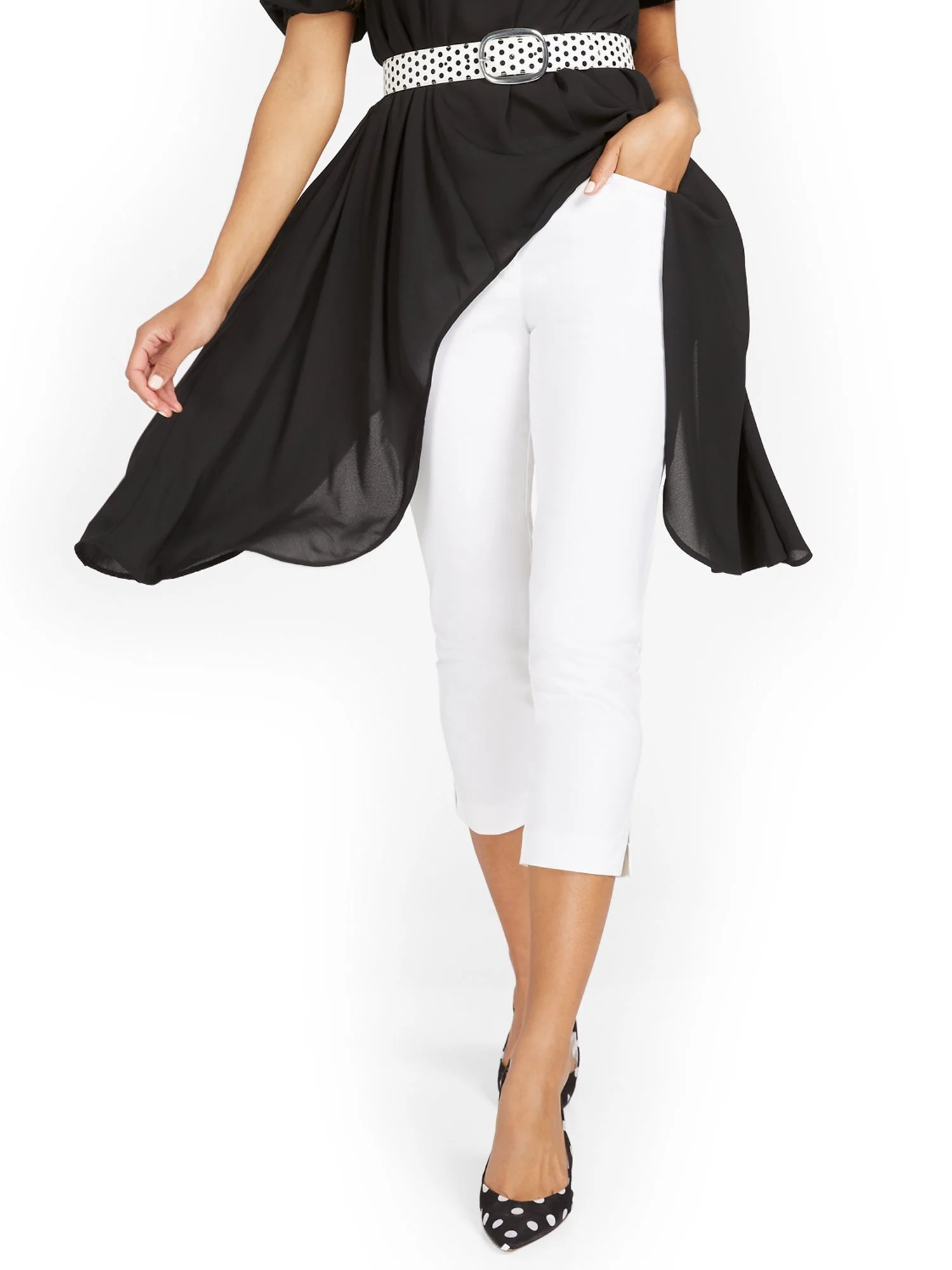 Tall White Capri Pant - 7th Avenue