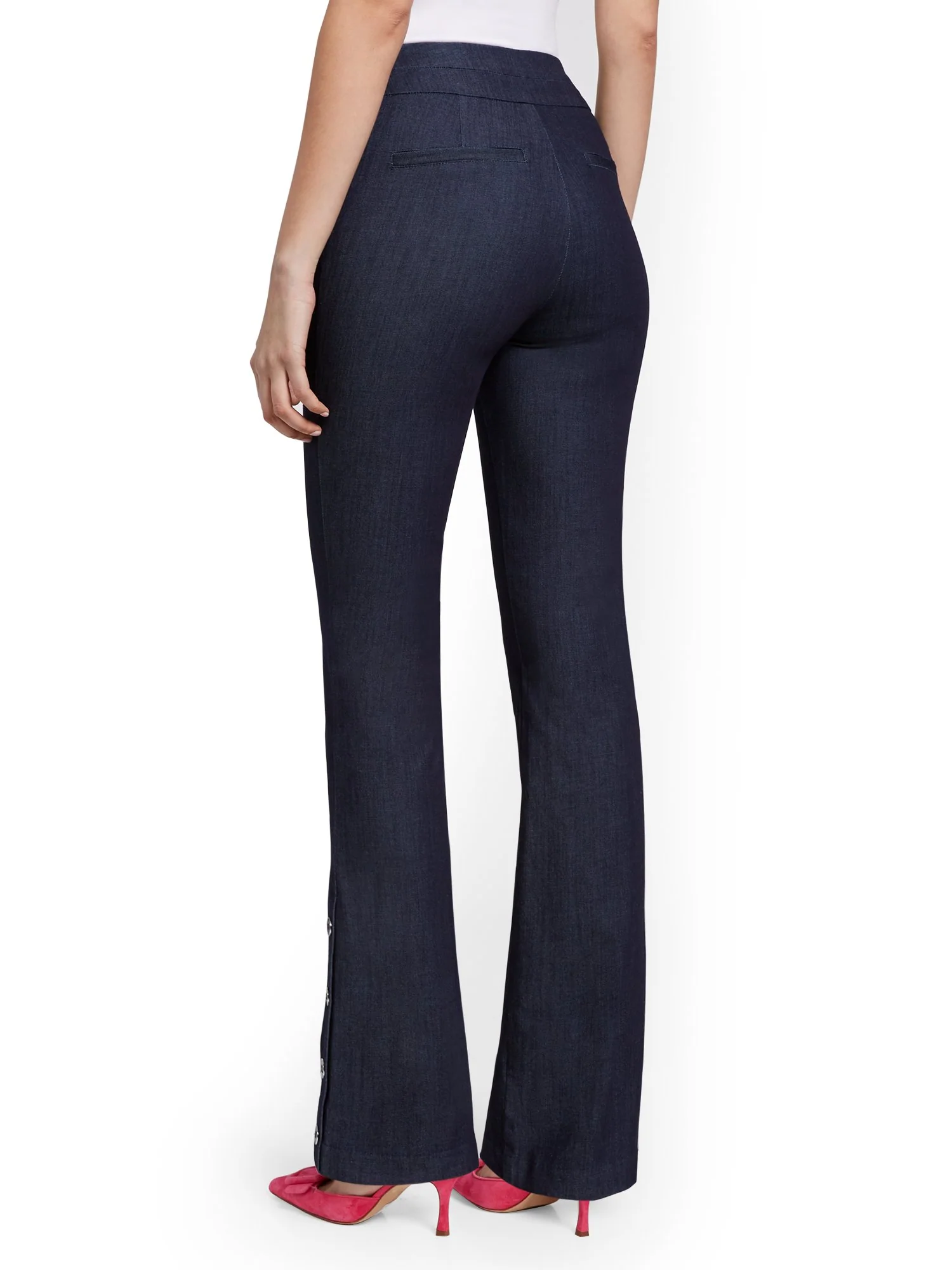 Tall Whitney High-Waisted Pull-On Barely Bootcut Pant - Navy - Image 3