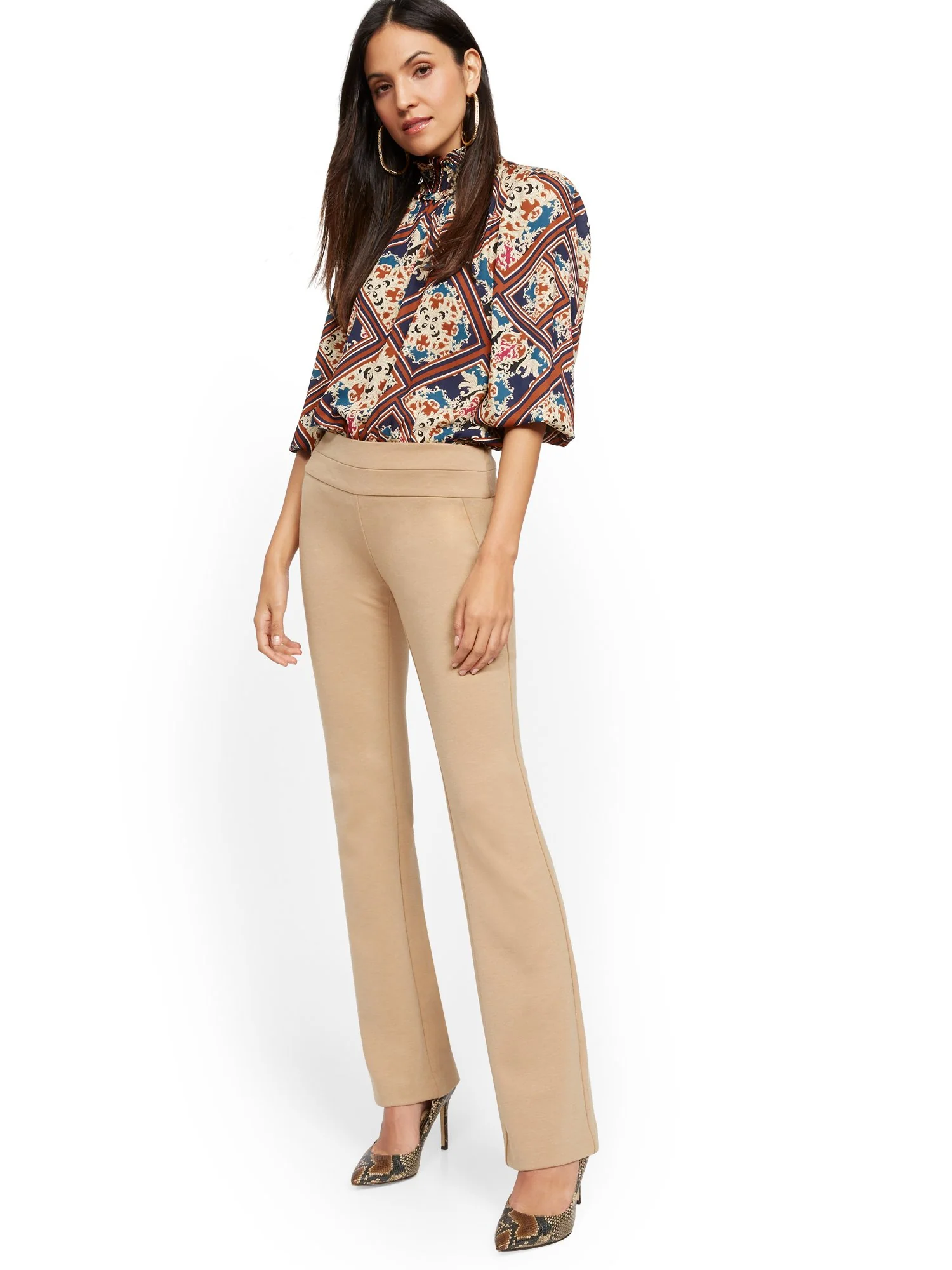 Tall Whitney High-Waisted Pull-On Bootcut Pant - Ponte - 7th Avenue - Image 4