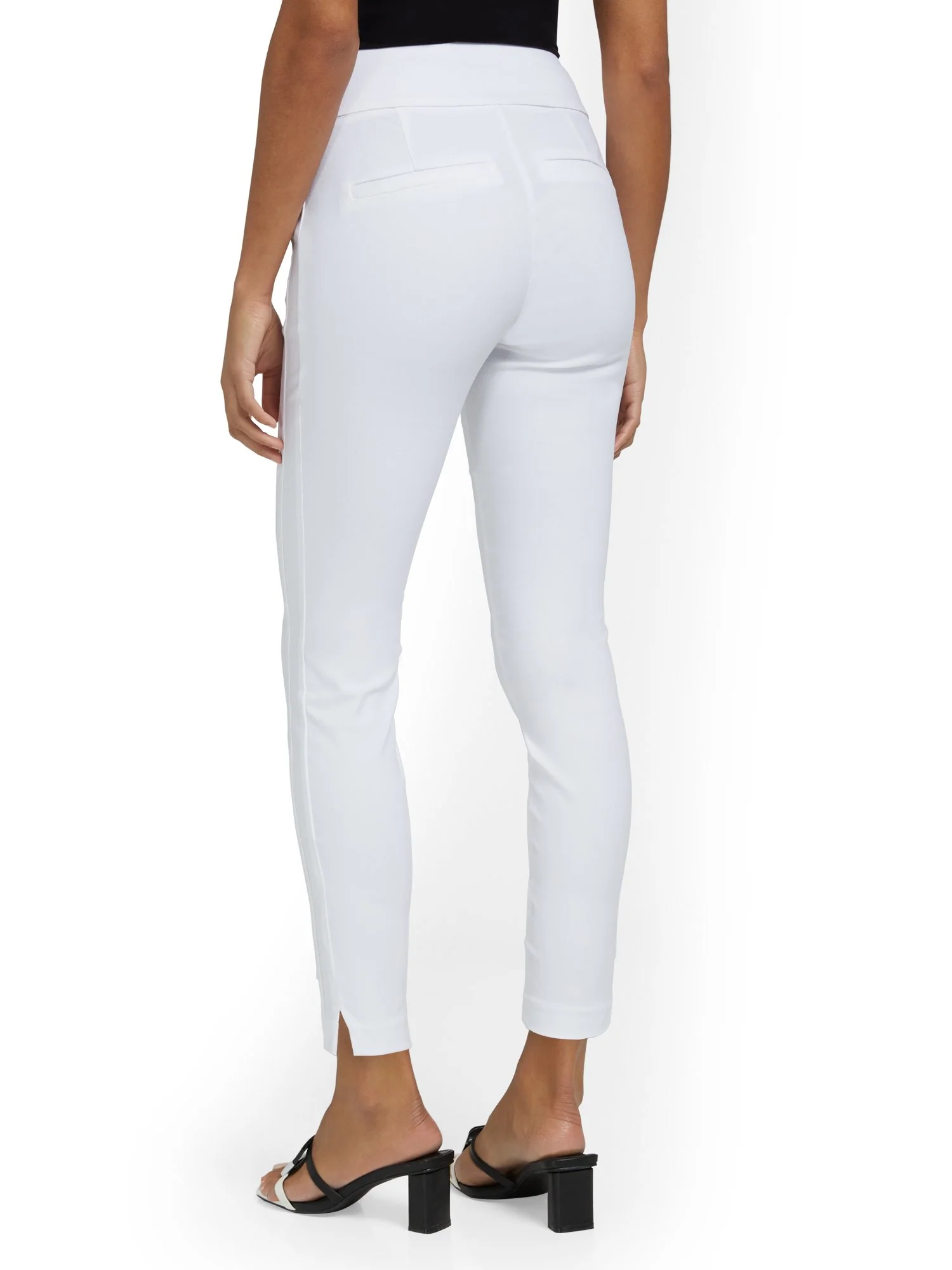 Tall Whitney High-Waisted Pull-On Slim-Leg Ankle Pant - Optic White - Image 3