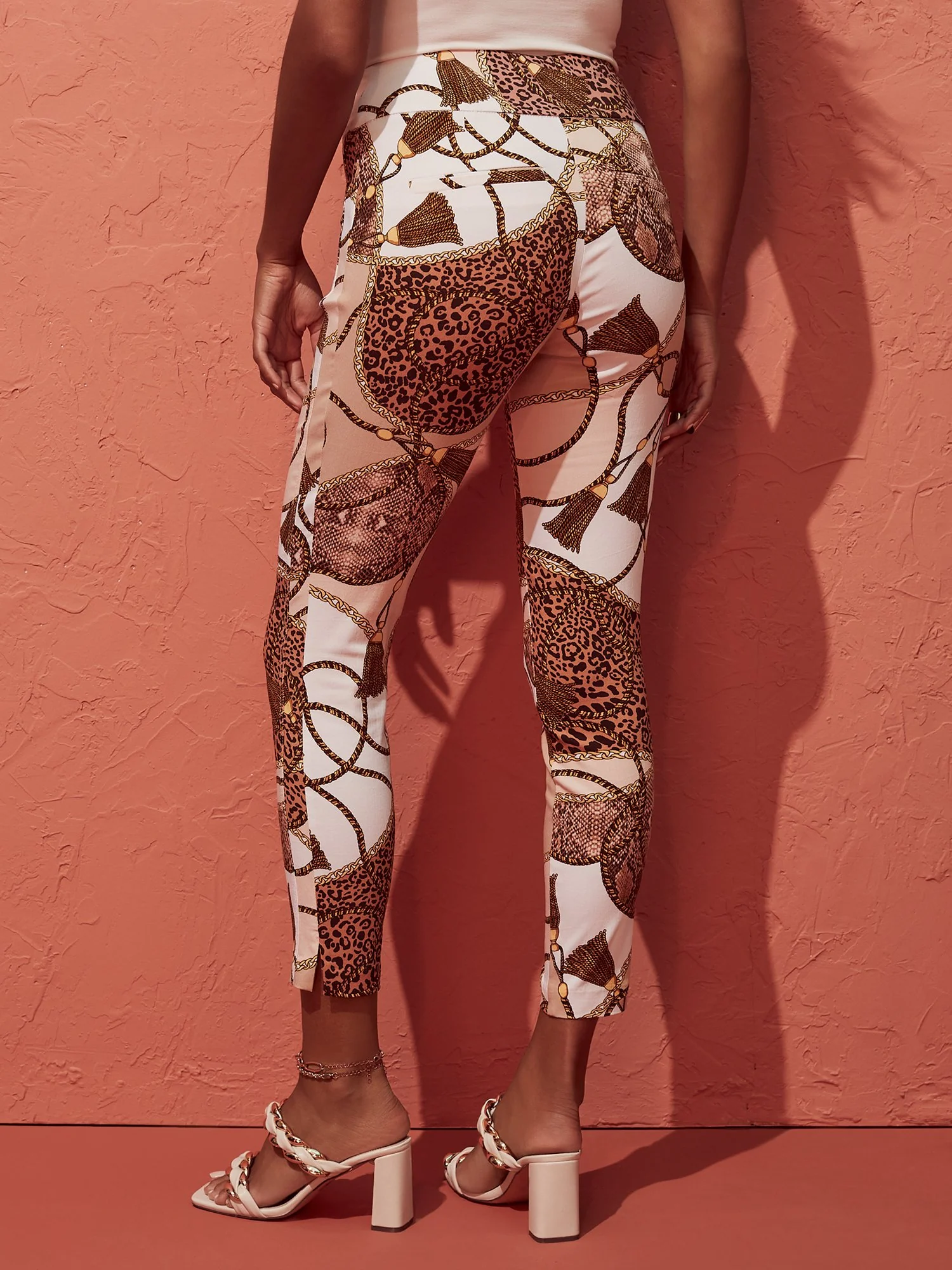 Tall Whitney High-Waisted Pull-On Slim-Leg Ankle Pant - Scarf-Print - Image 3