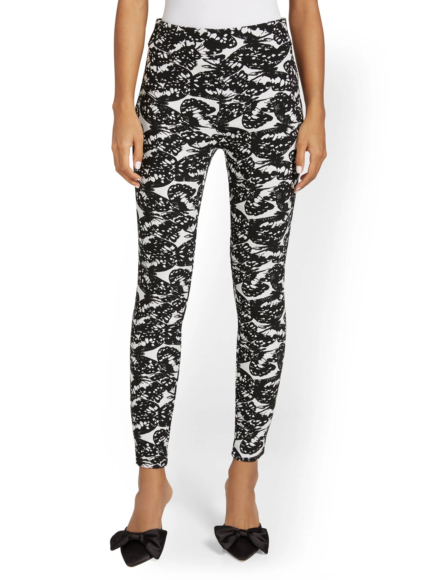 Tall Whitney High-Waisted Pull-On Slim-Leg Pant - Butterfly-Print - Image 5