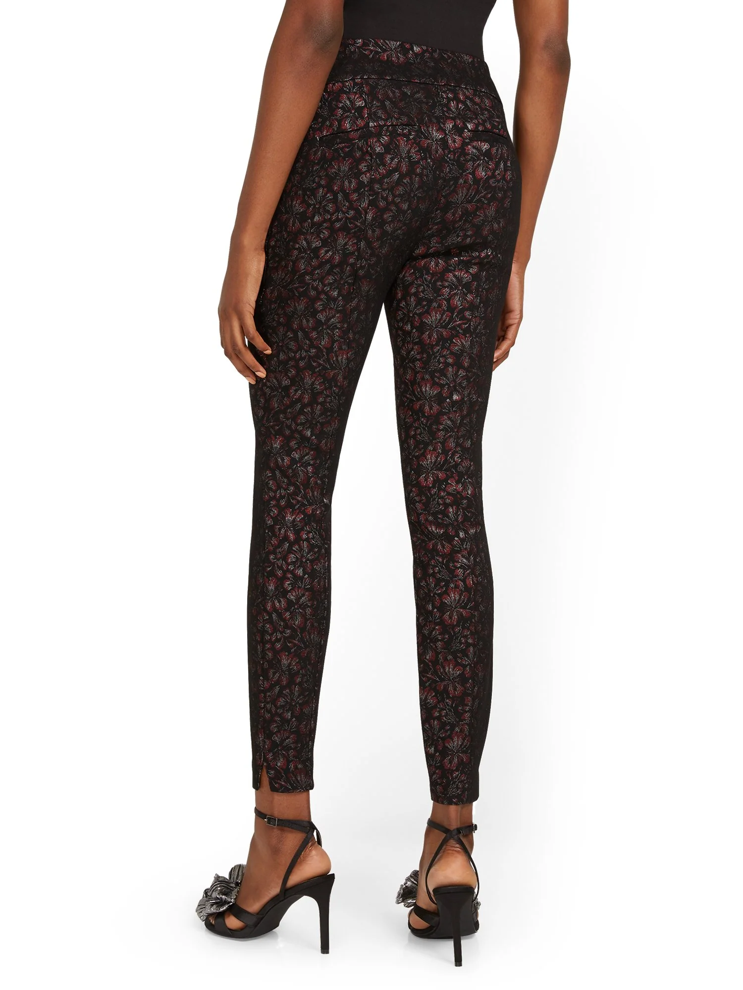 Tall Whitney High-Waisted Pull-On Slim-Leg Pant - Floral-Print - Image 3