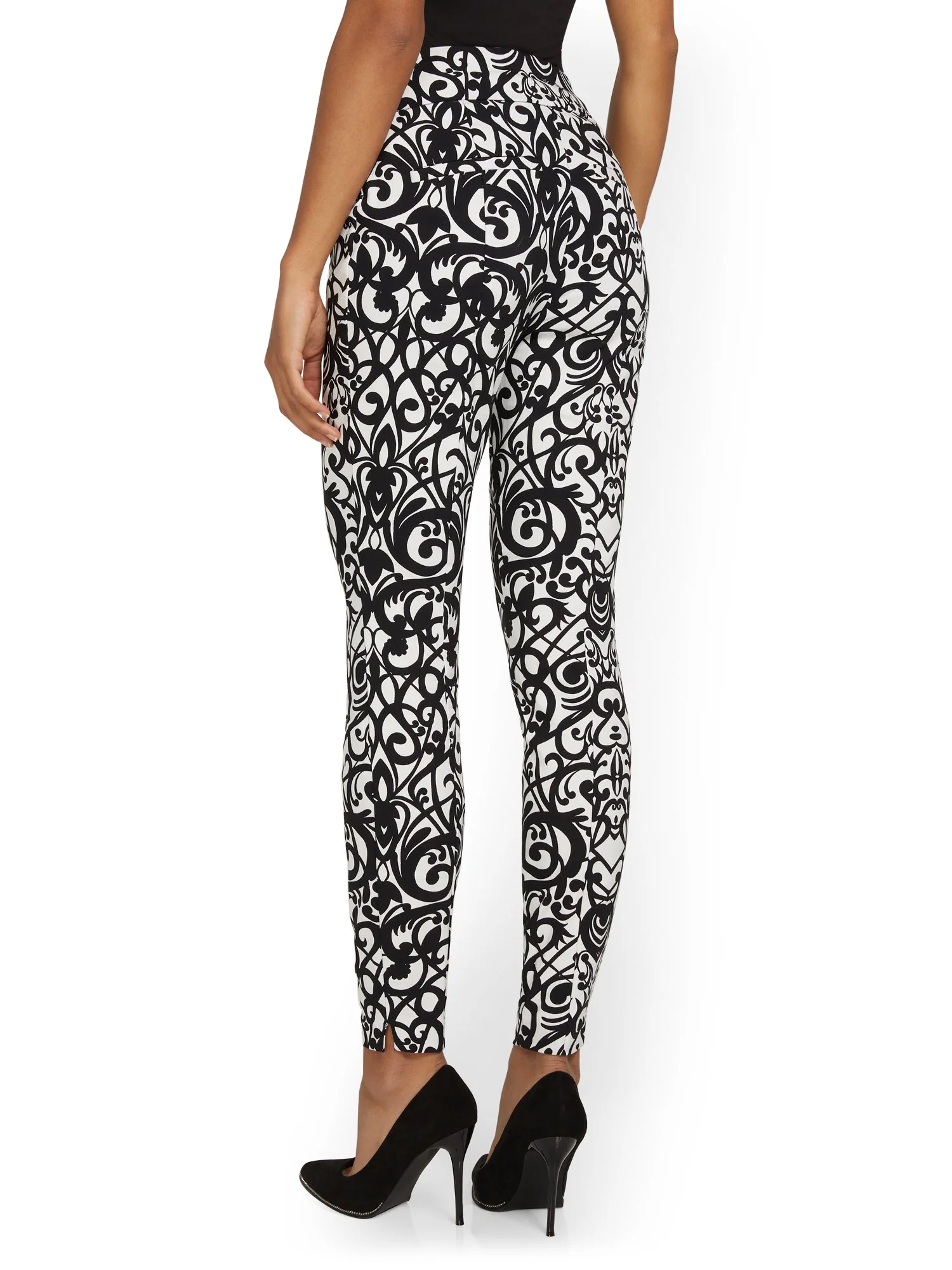 Tall Whitney High-Waisted Pull-On Slim-Leg Pant - Jacquard - Image 3