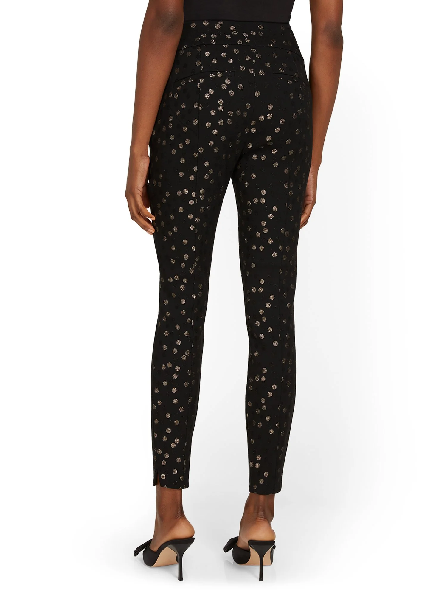 Tall Whitney High-Waisted Pull-On Slim-Leg Pant - Polka Dot - Image 3