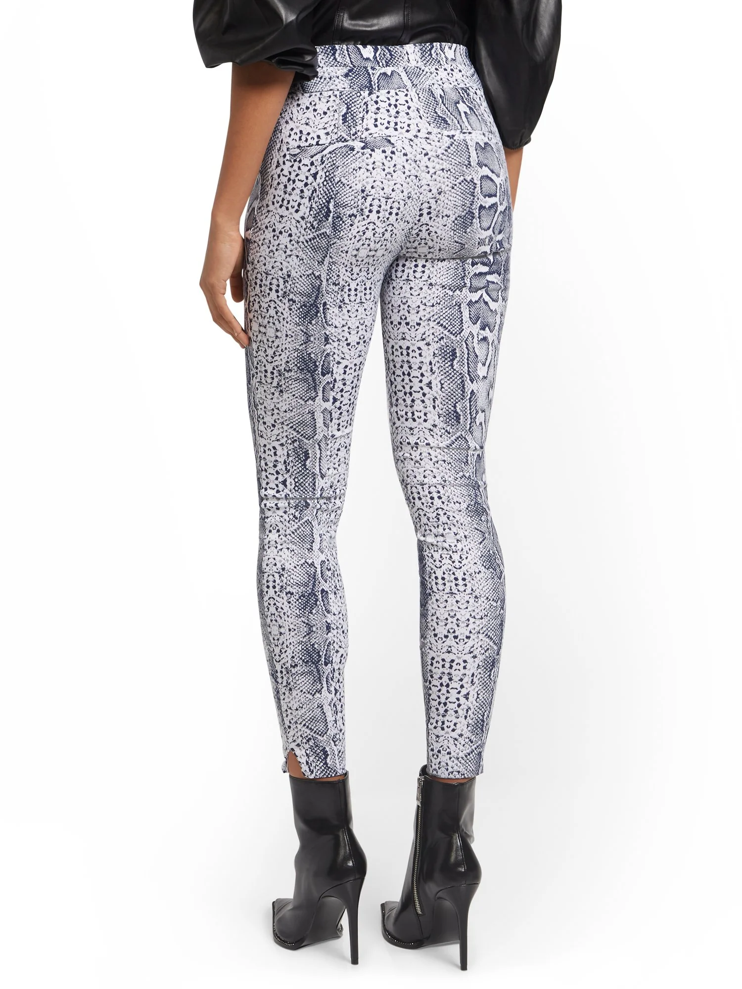 Tall Whitney High-Waisted Pull-On Slim-Leg Pant - Snakeskin - Image 3