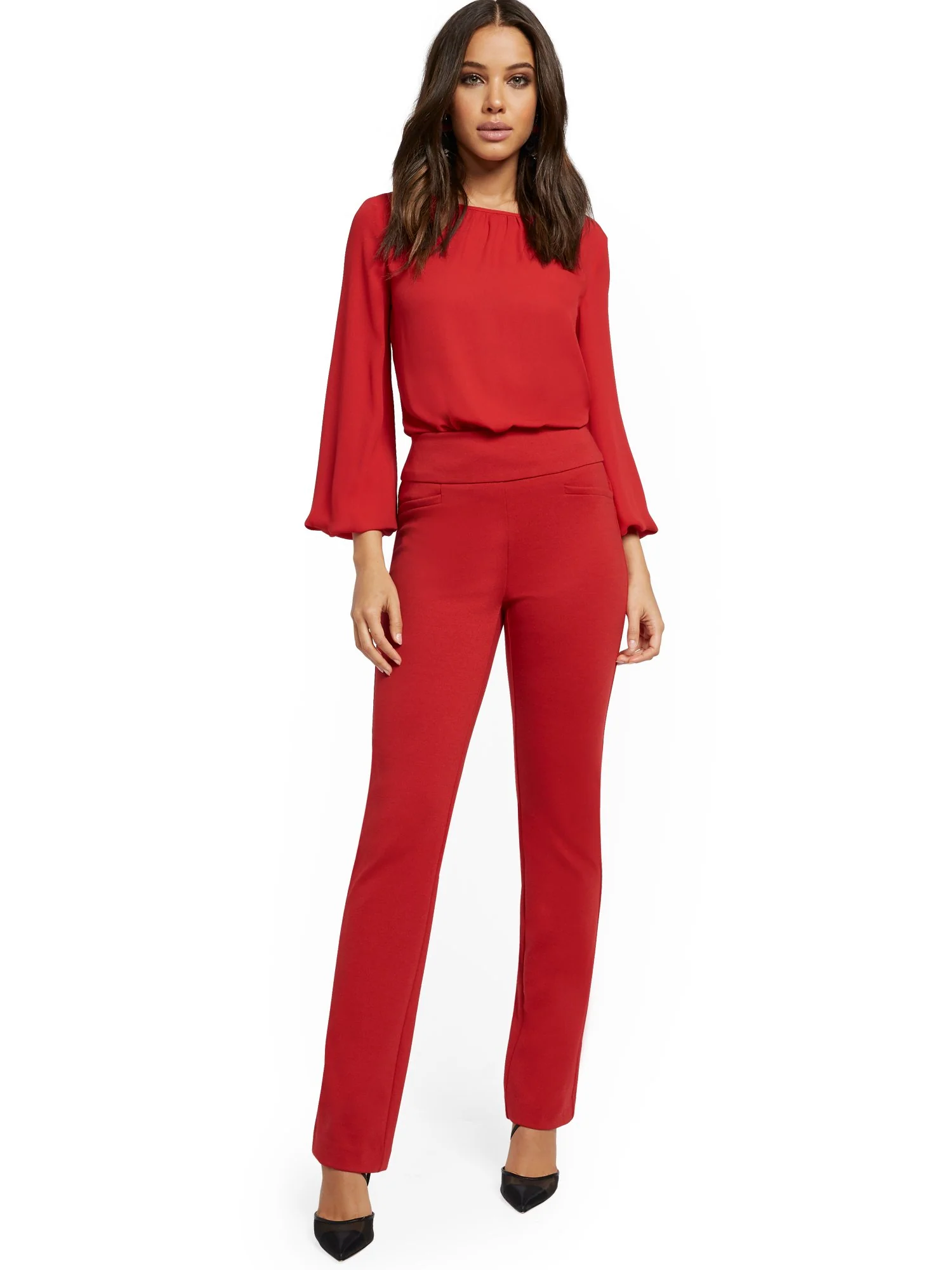 Tall Whitney High-Waisted Pull-On Straight-Leg Pant - Ponte - 7th Avenue - Image 4