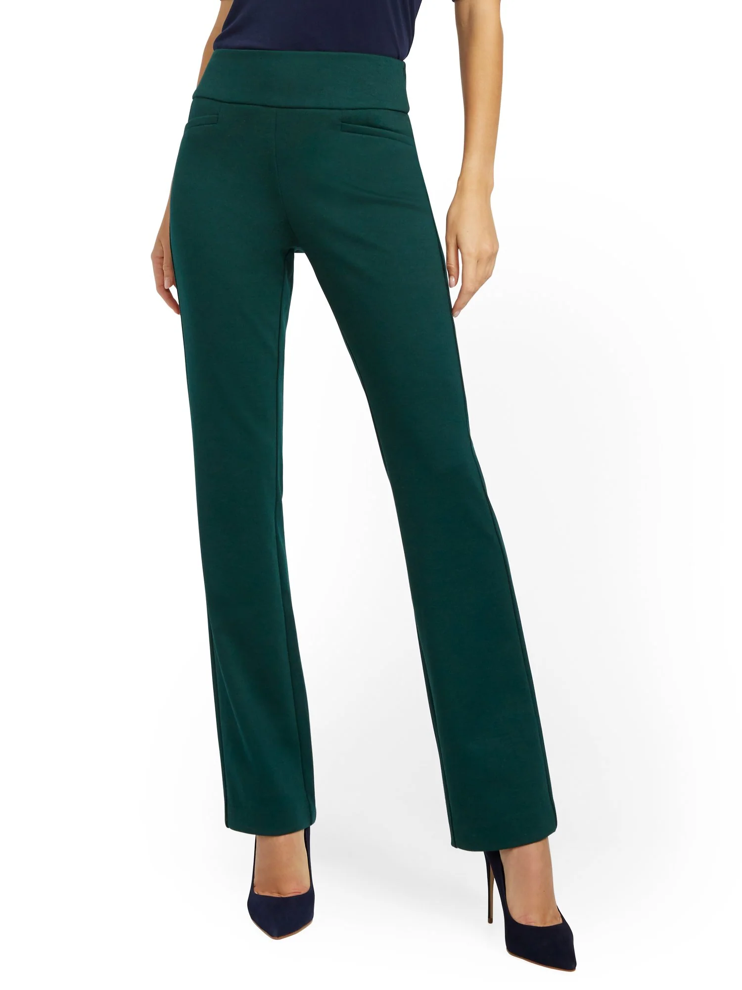 Tall Whitney High-Waisted Pull-On Straight-Leg Pant - Ponte - 7th Avenue - Image 6