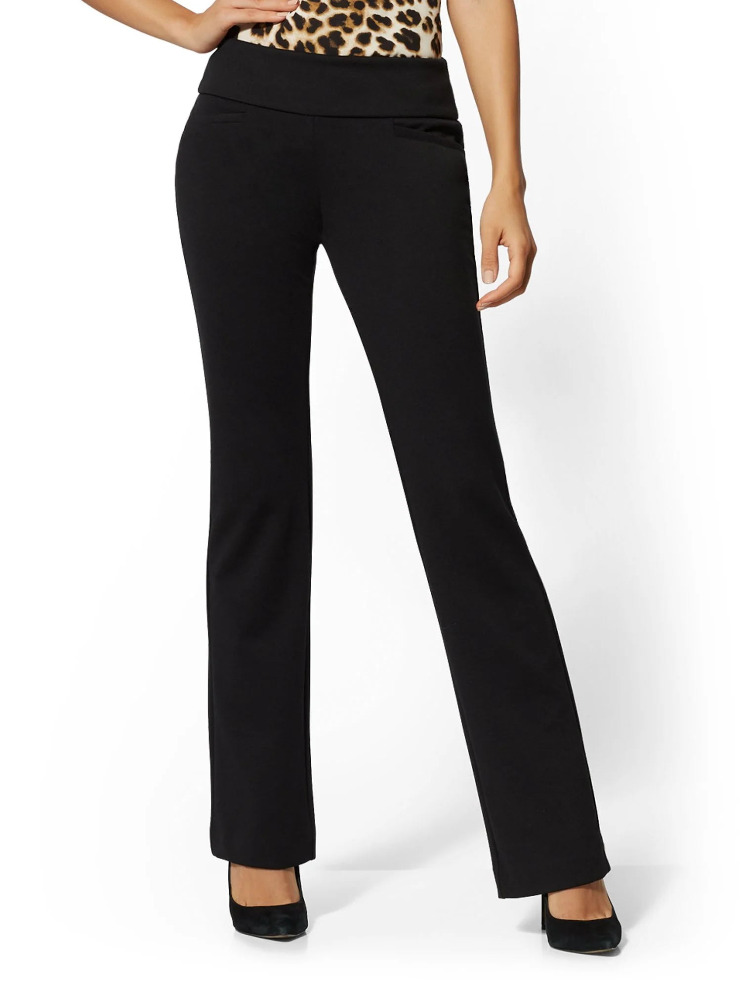 Tall Whitney High-Waisted Pull-On Straight-Leg Pant - Ponte - 7th Avenue - Image 2