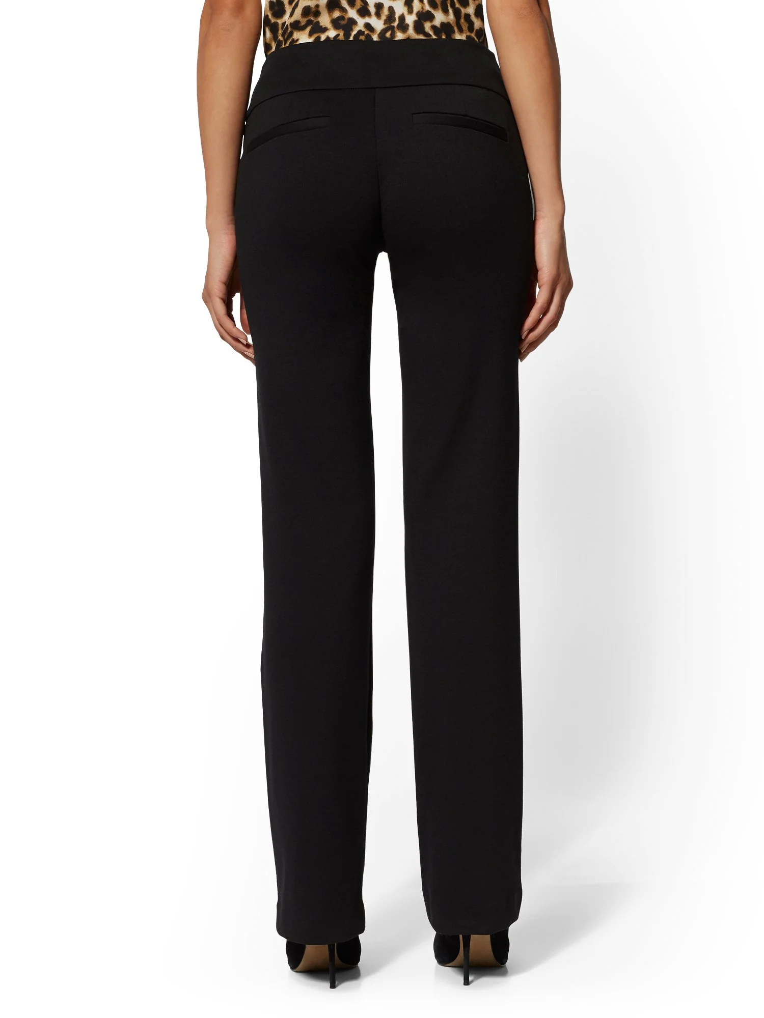 Tall Whitney High-Waisted Pull-On Straight-Leg Pant - Ponte - 7th Avenue - Image 3