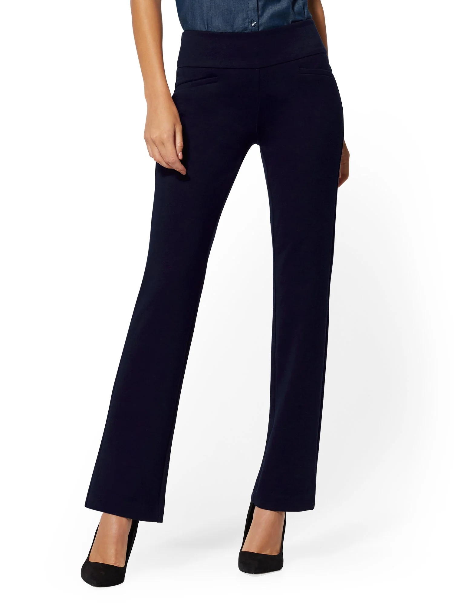 Tall Whitney High-Waisted Pull-On Straight-Leg Pant - Ponte - 7th Avenue - Image 5