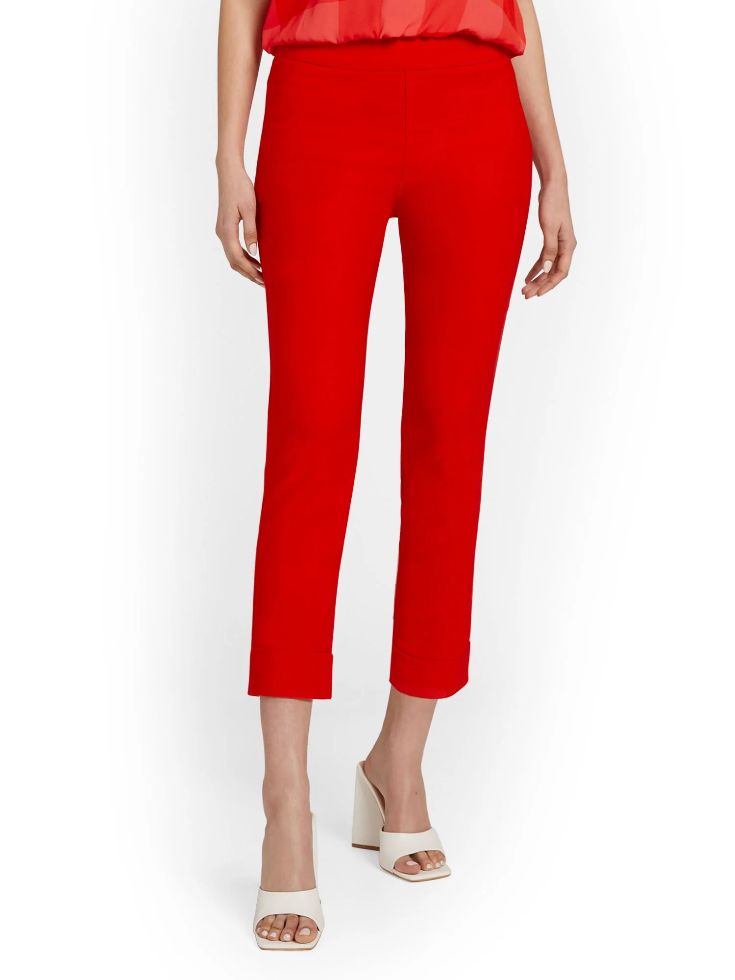 Tall Whitney High-Waisted Tummy Control Pull-On Slim-Leg Cuffed Capri Pant - Image 11