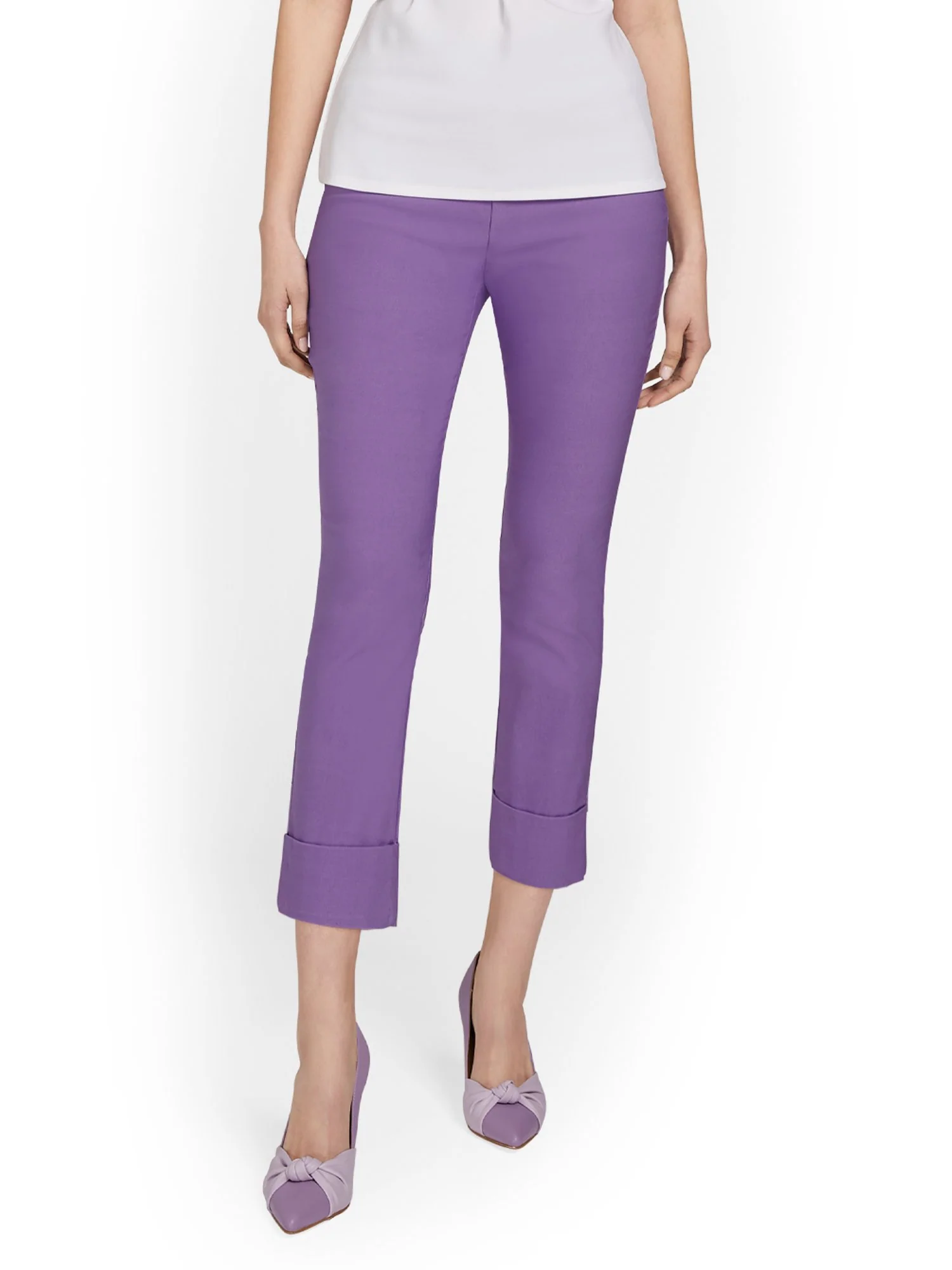 Tall Whitney High-Waisted Tummy Control Pull-On Slim-Leg Cuffed Capri Pant - Image 14