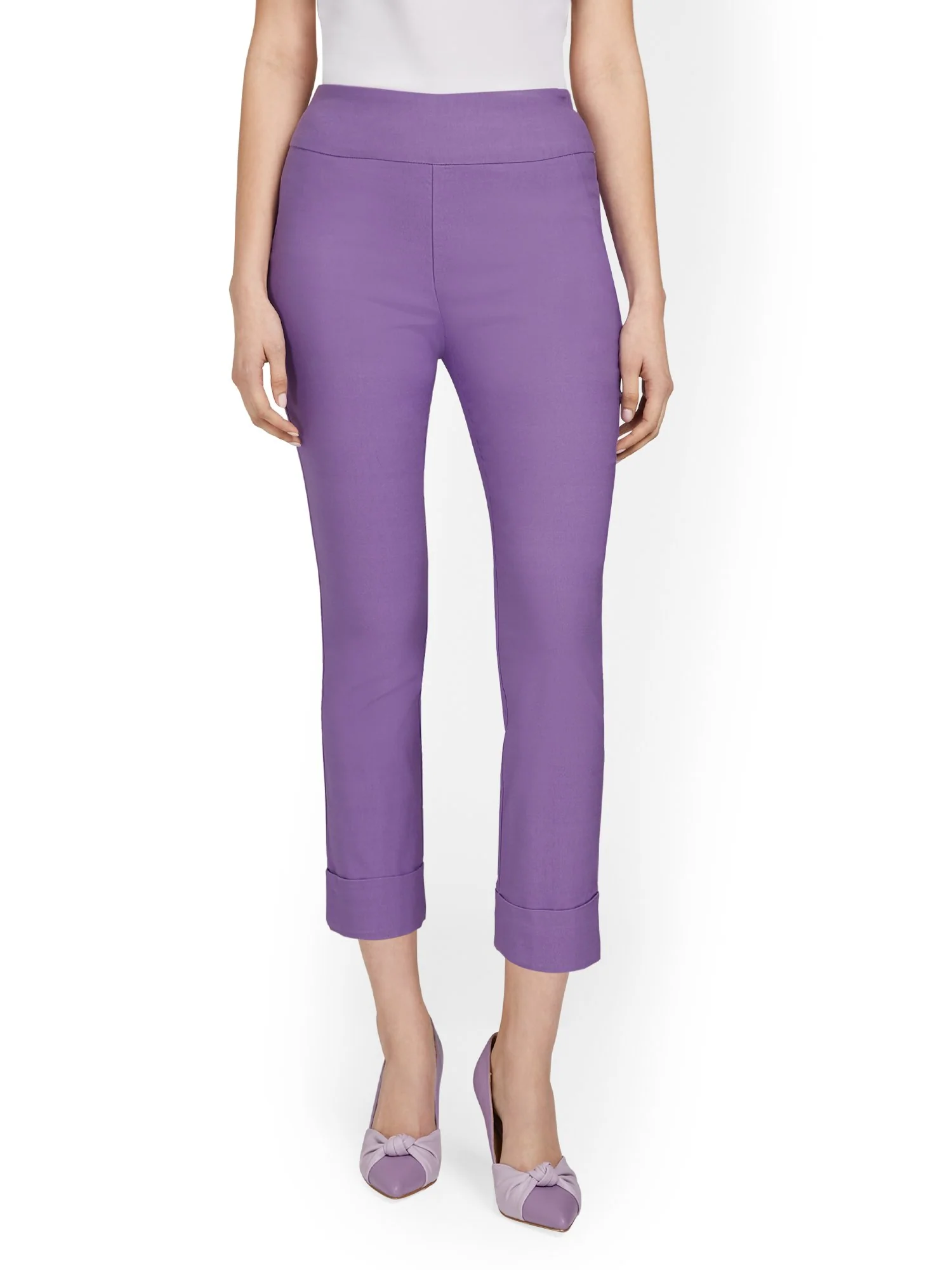 Tall Whitney High-Waisted Tummy Control Pull-On Slim-Leg Cuffed Capri Pant - Image 17
