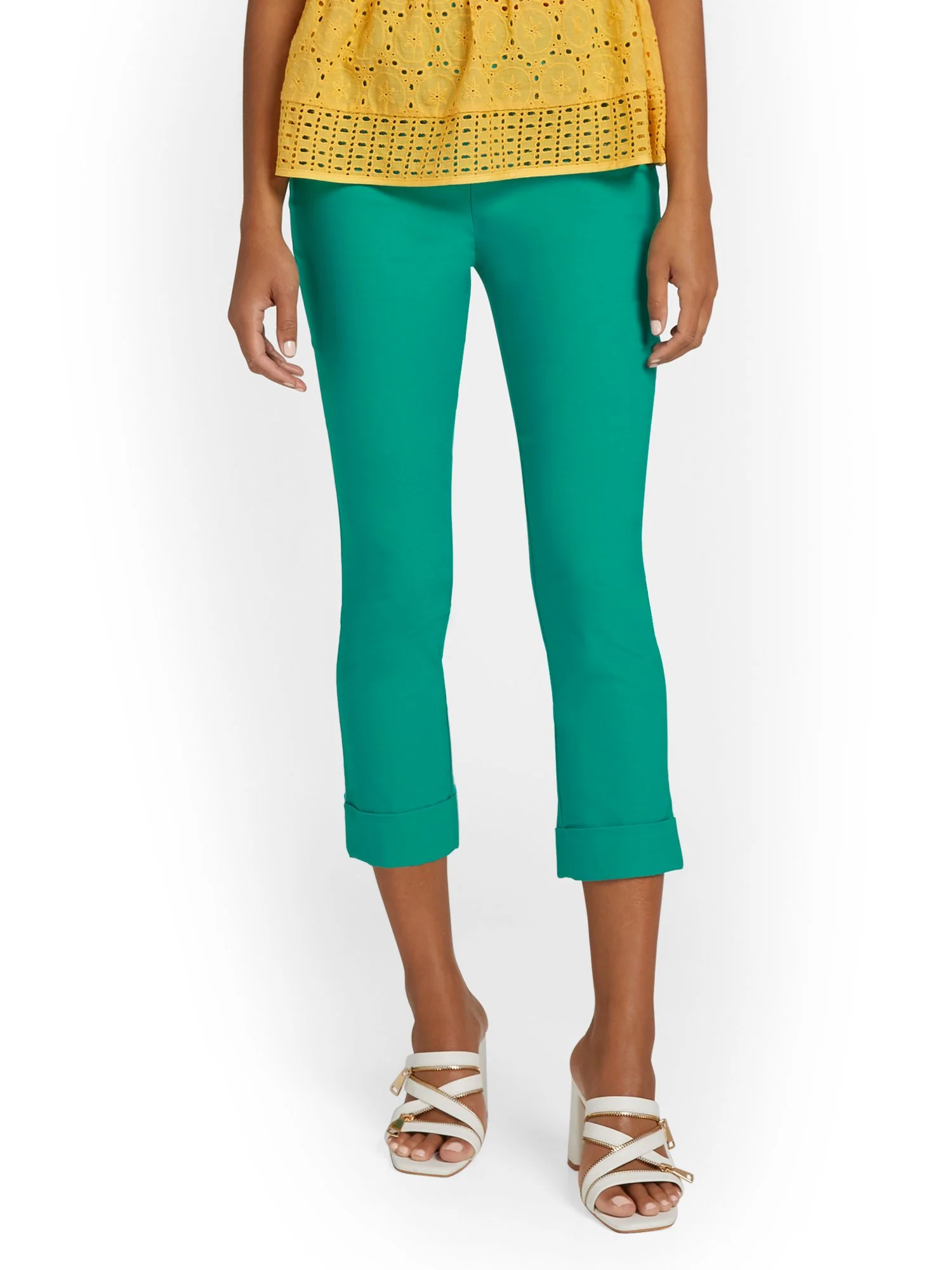 Tall Whitney High-Waisted Tummy Control Pull-On Slim-Leg Cuffed Capri Pant - Image 19