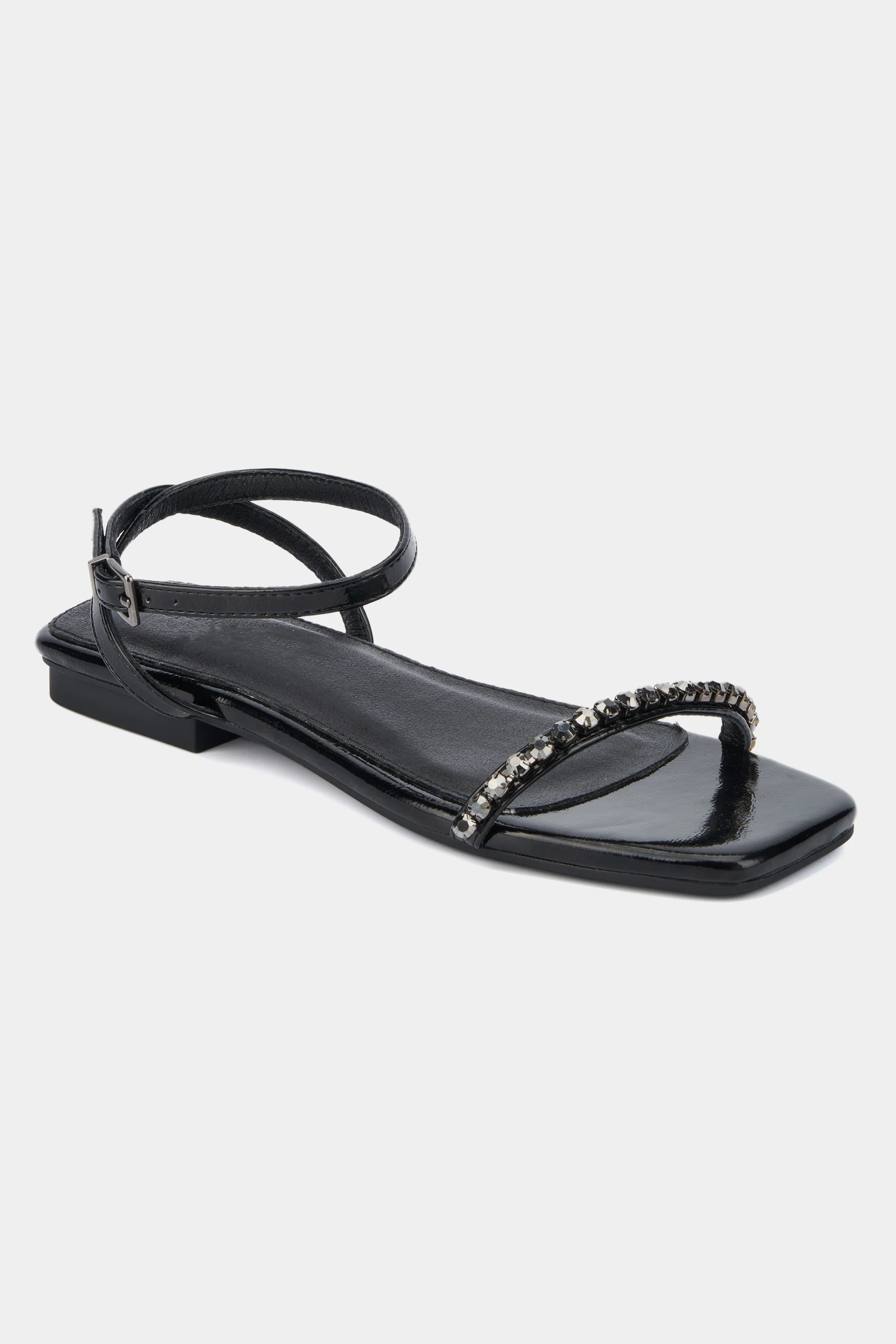 Tamryn Gem Ankle Wrap Flat Sandal
