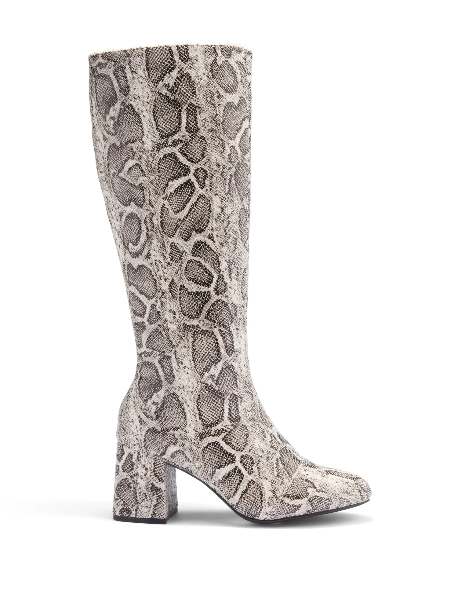 Tara Tall Block-Heel Boot - Snake-Print - Image 4