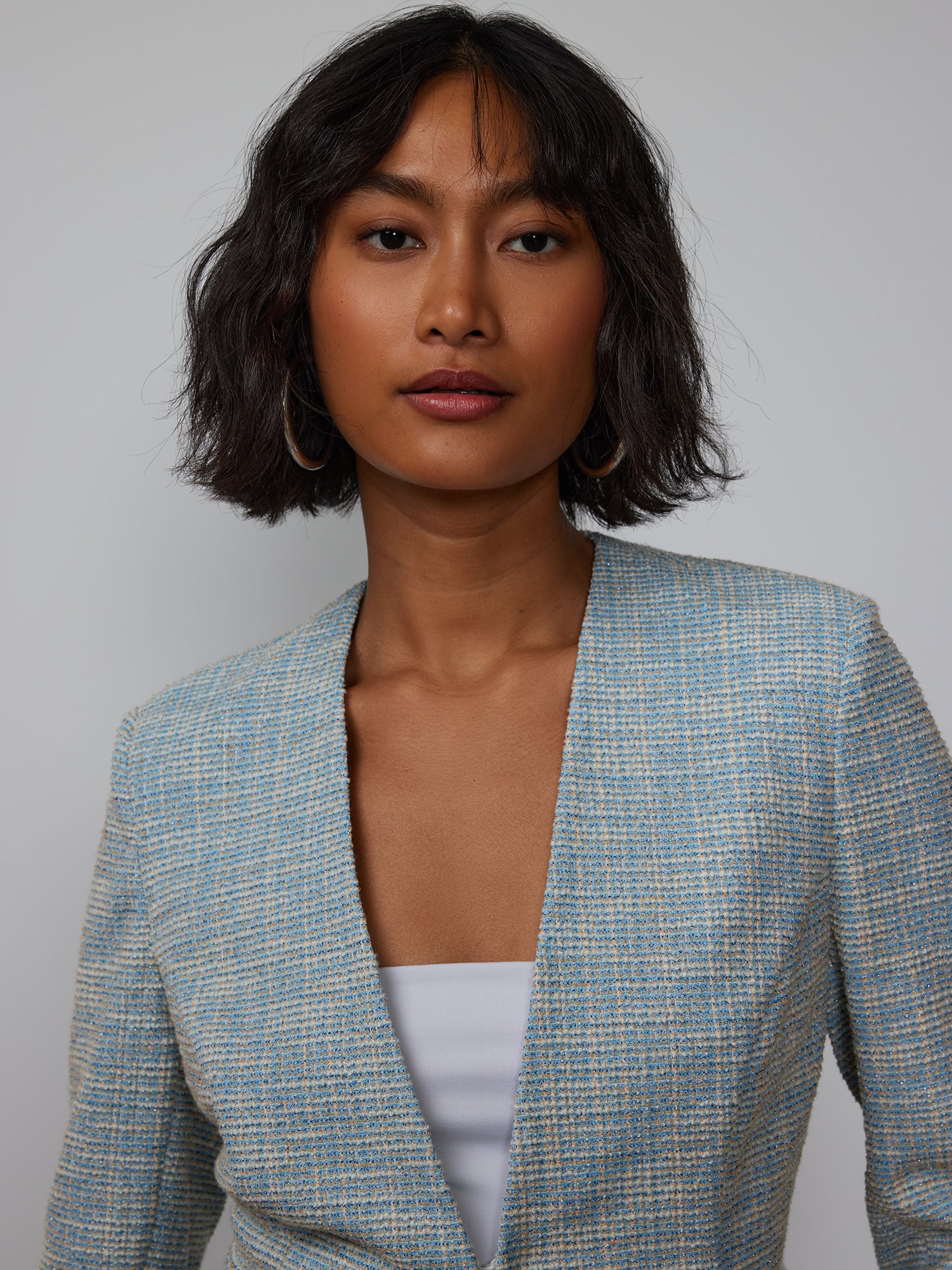Textured Jacquard Knit Jacket - Image 8