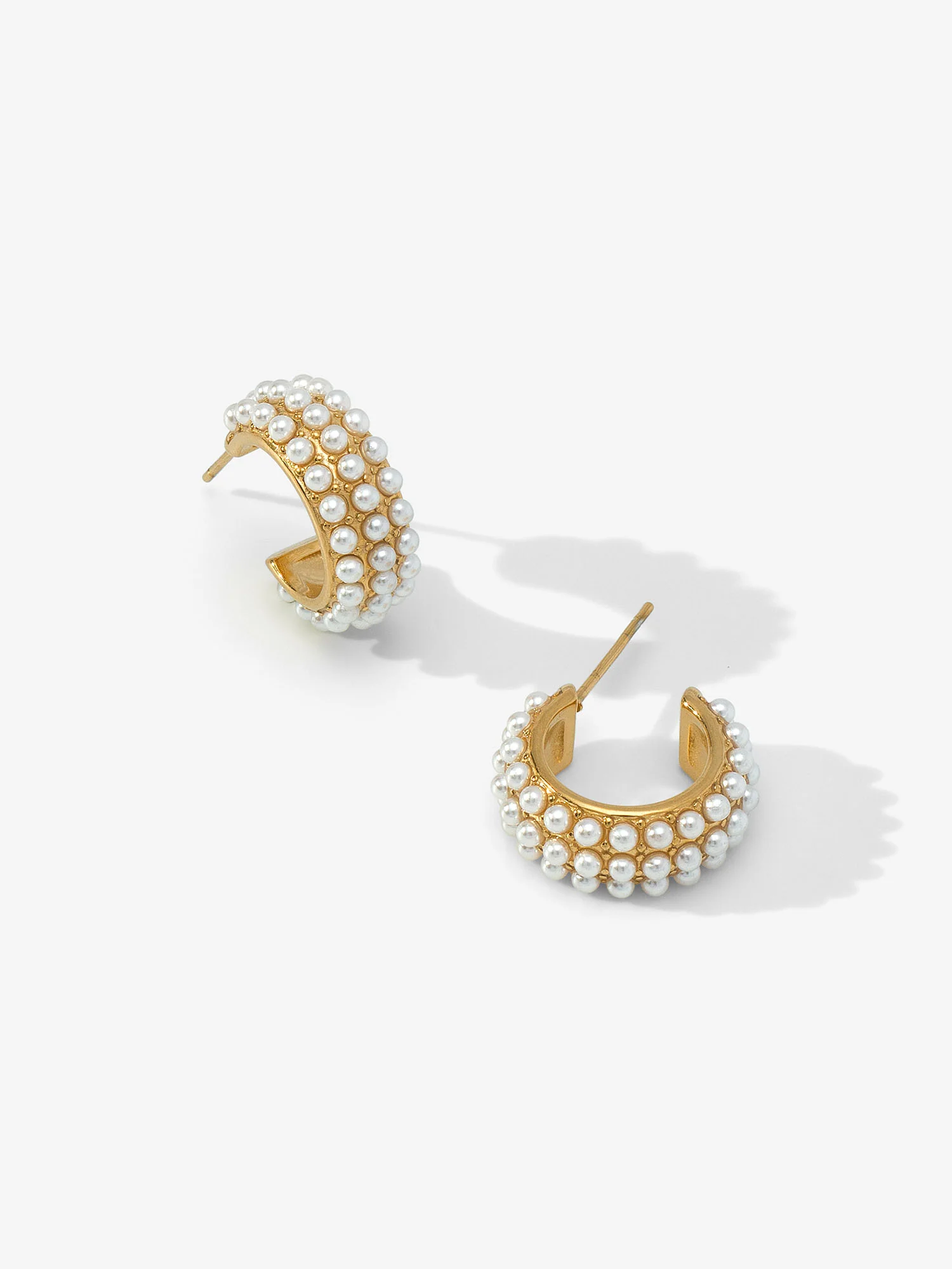Simone The Label Three Row Pearl Statement Earrings - Brands We Love
