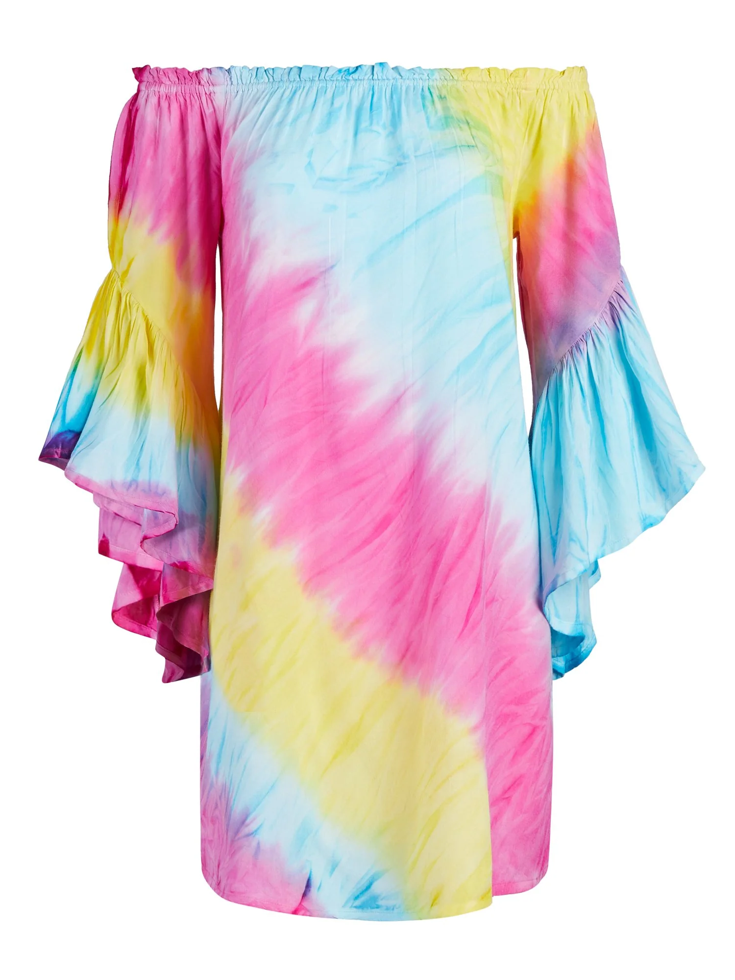 Tie-Dye Off-The-Shoulder Dress - Image 4