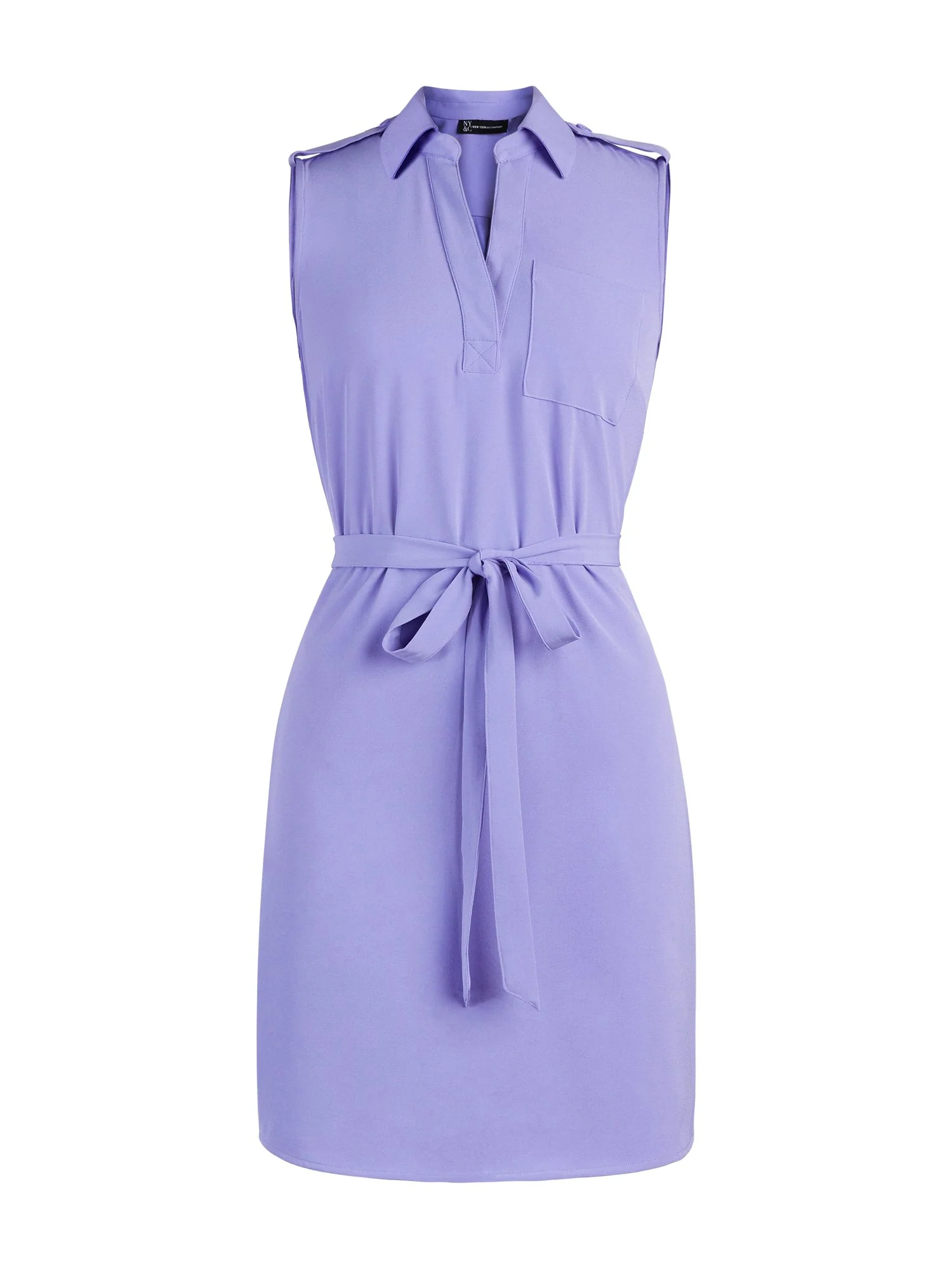 Tie-Front Belted Shirtdress - Image 5