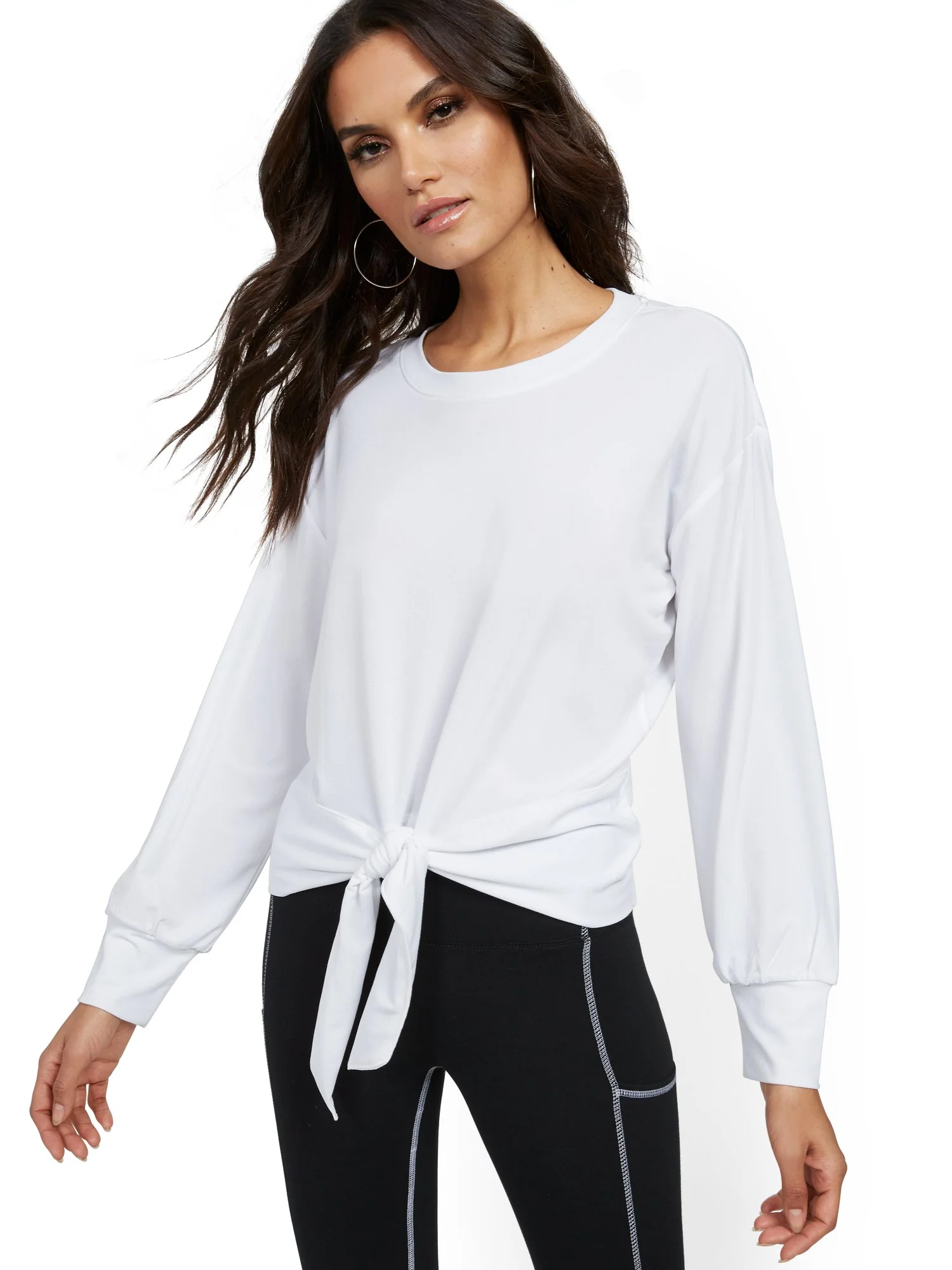 Tie-Front Crepe Top - Image 2