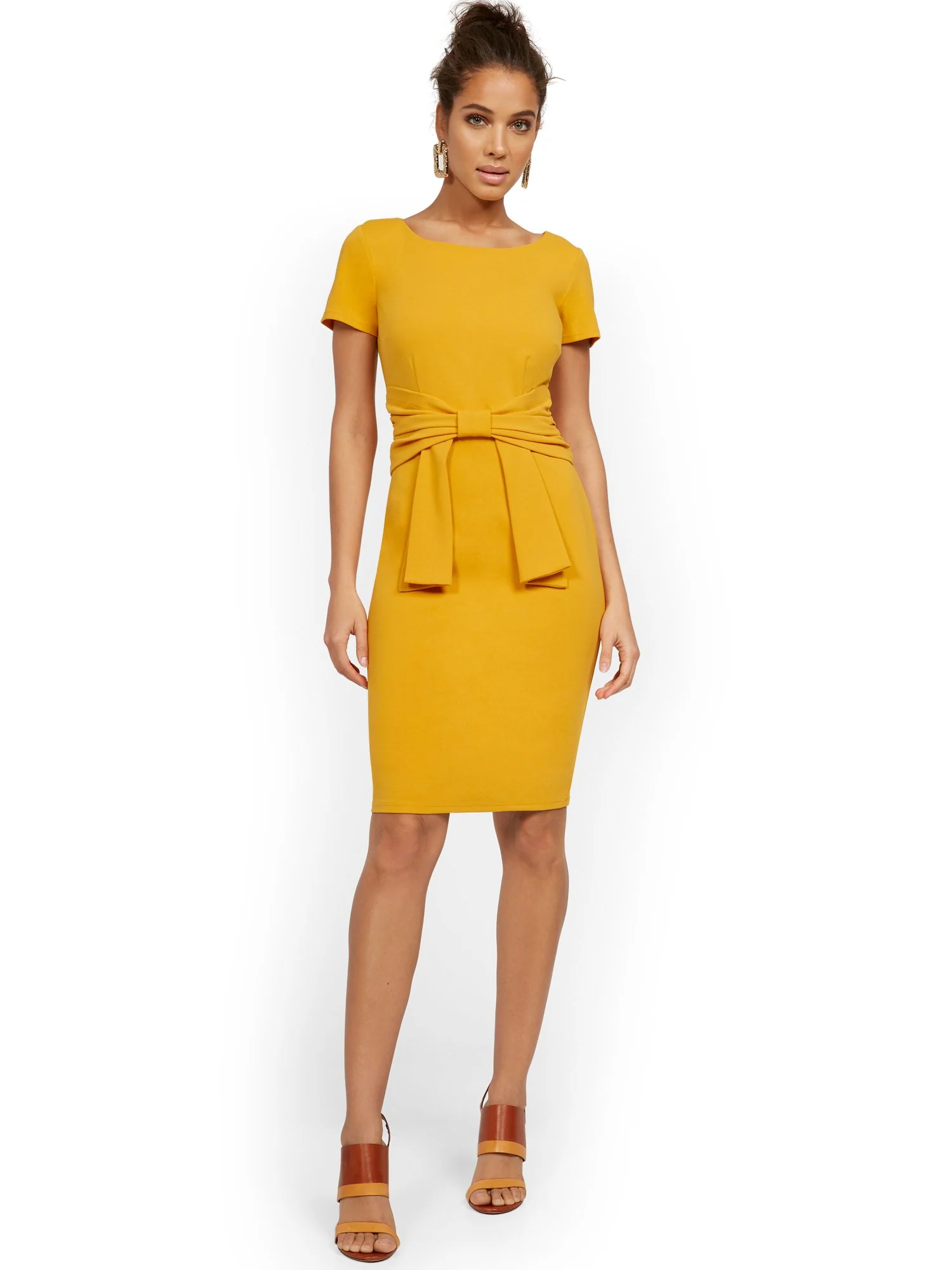 Tie-Front Sheath Dress - Magic Crepe® - Image 2