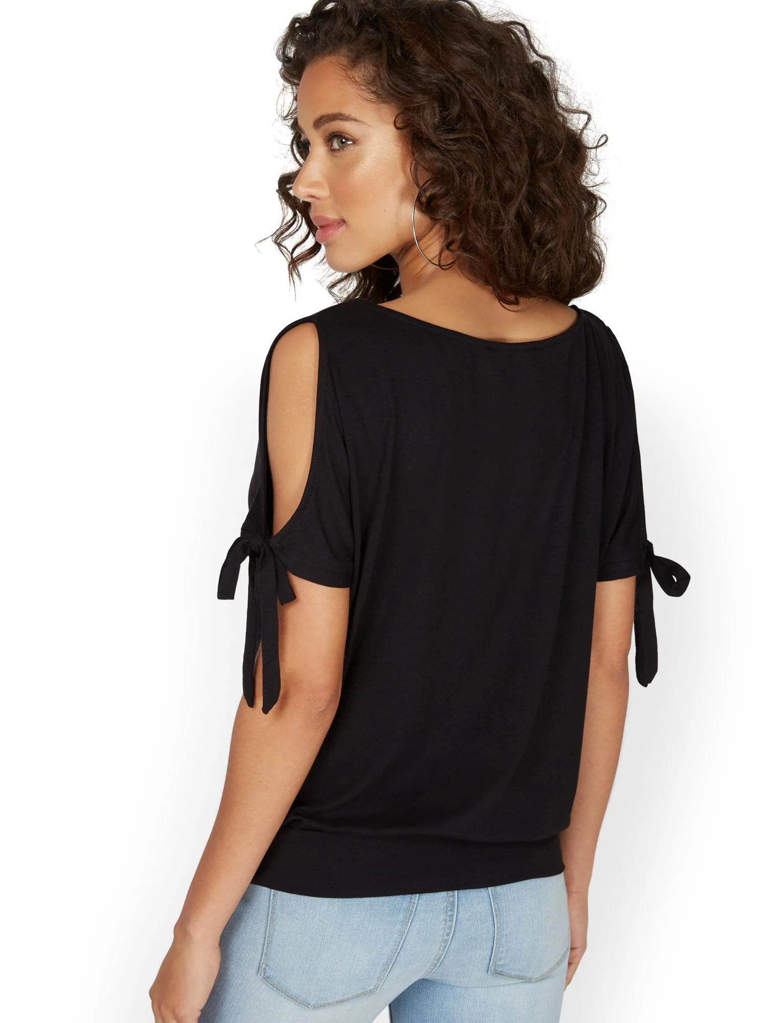 Tie-Shoulder Scoopneck Top - Image 3