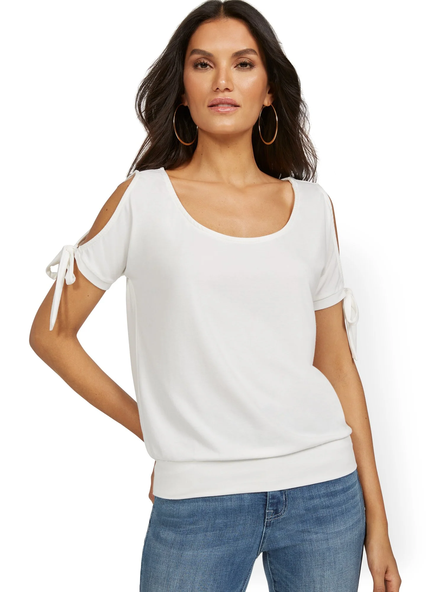 Tie-Shoulder Scoopneck Top - Image 9