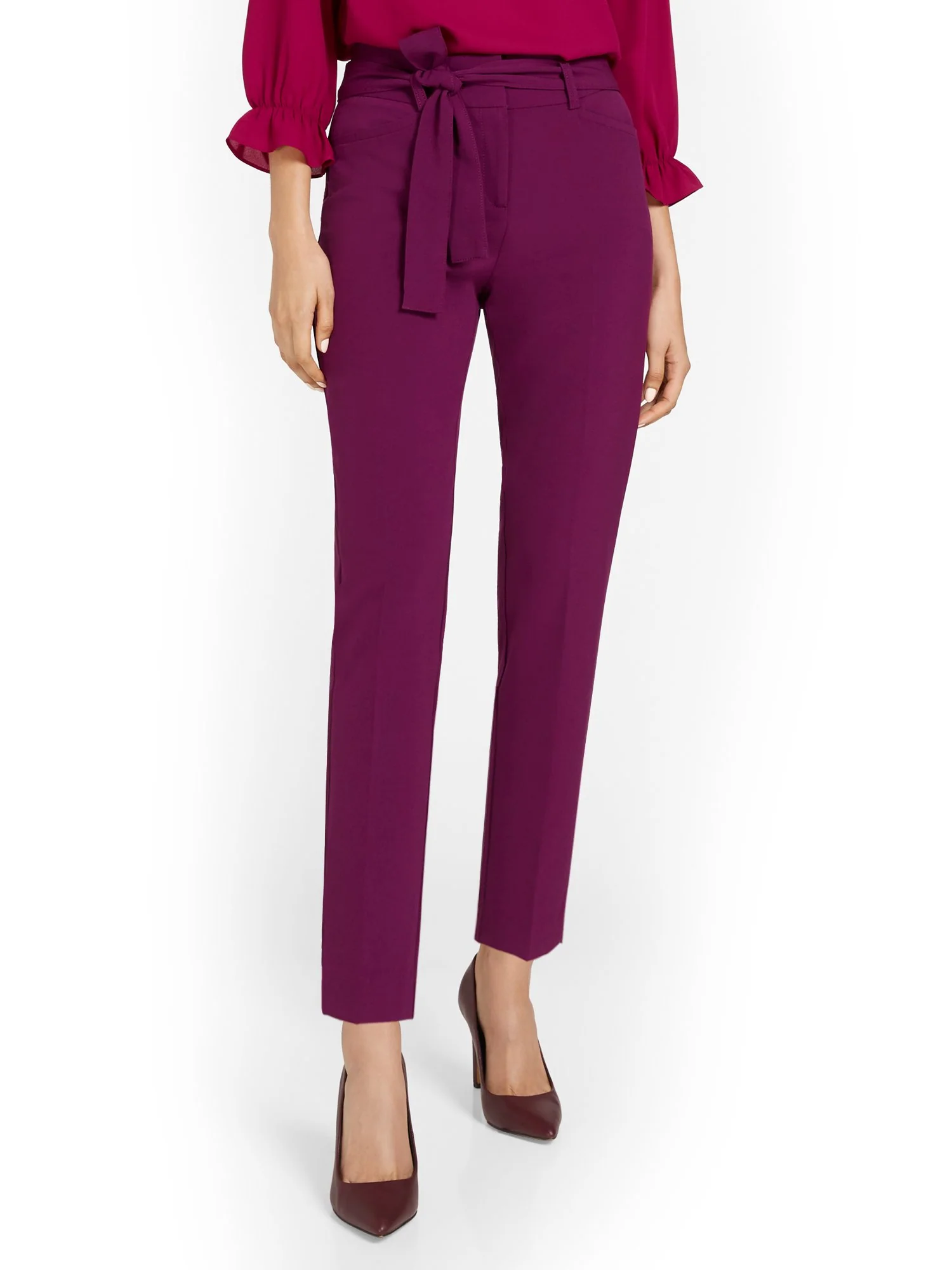 Tie-Waist Ankle Pant - Essential Stretch - Image 14