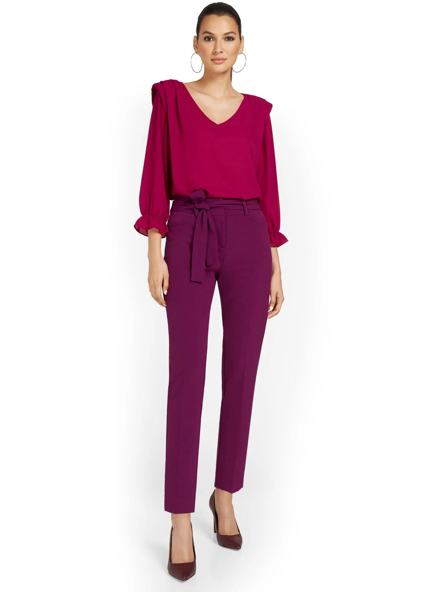Tie-Waist Ankle Pant - Essential Stretch - Image 16