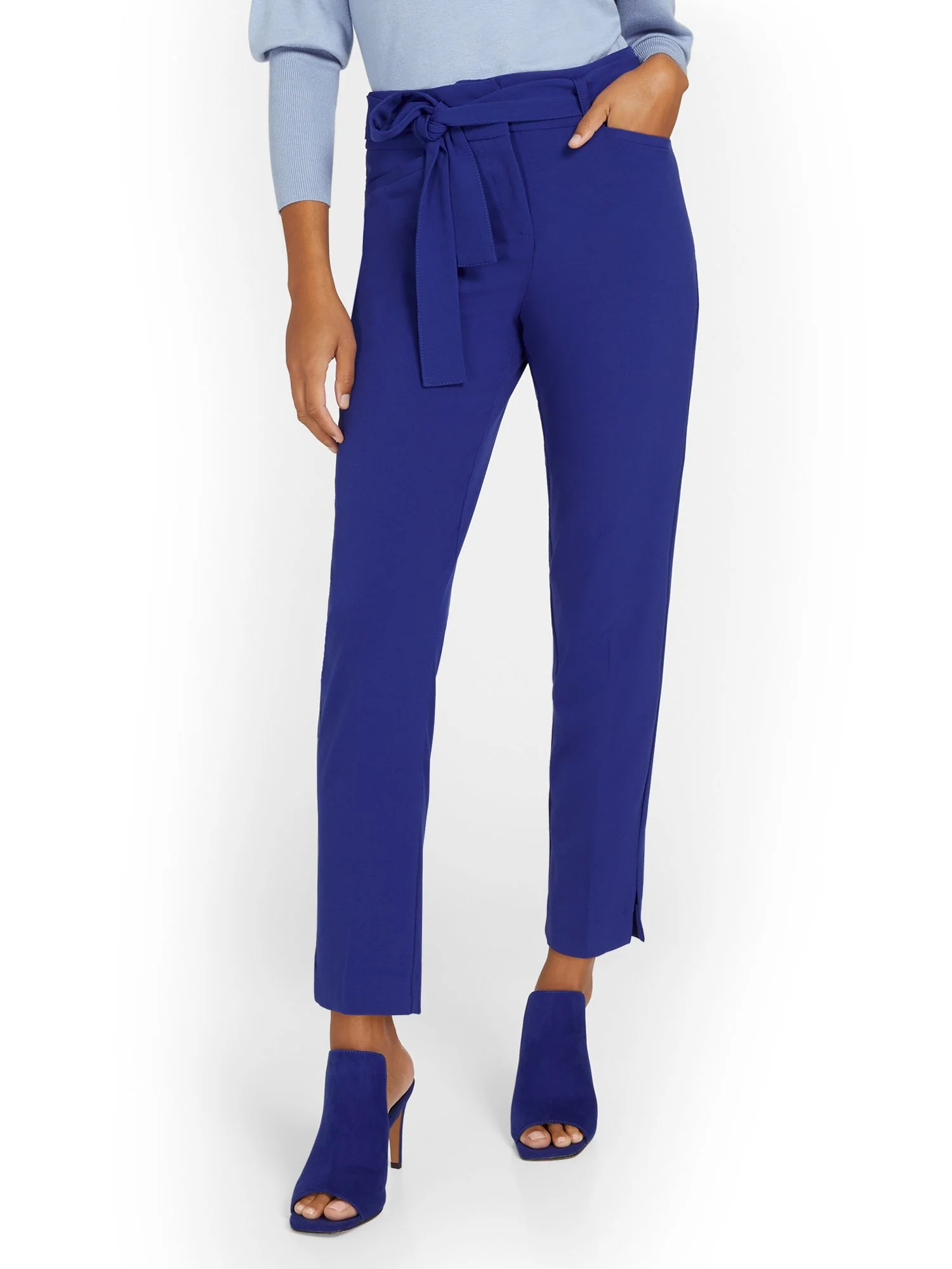 Tie-Waist Ankle Pant - Essential Stretch - Image 23
