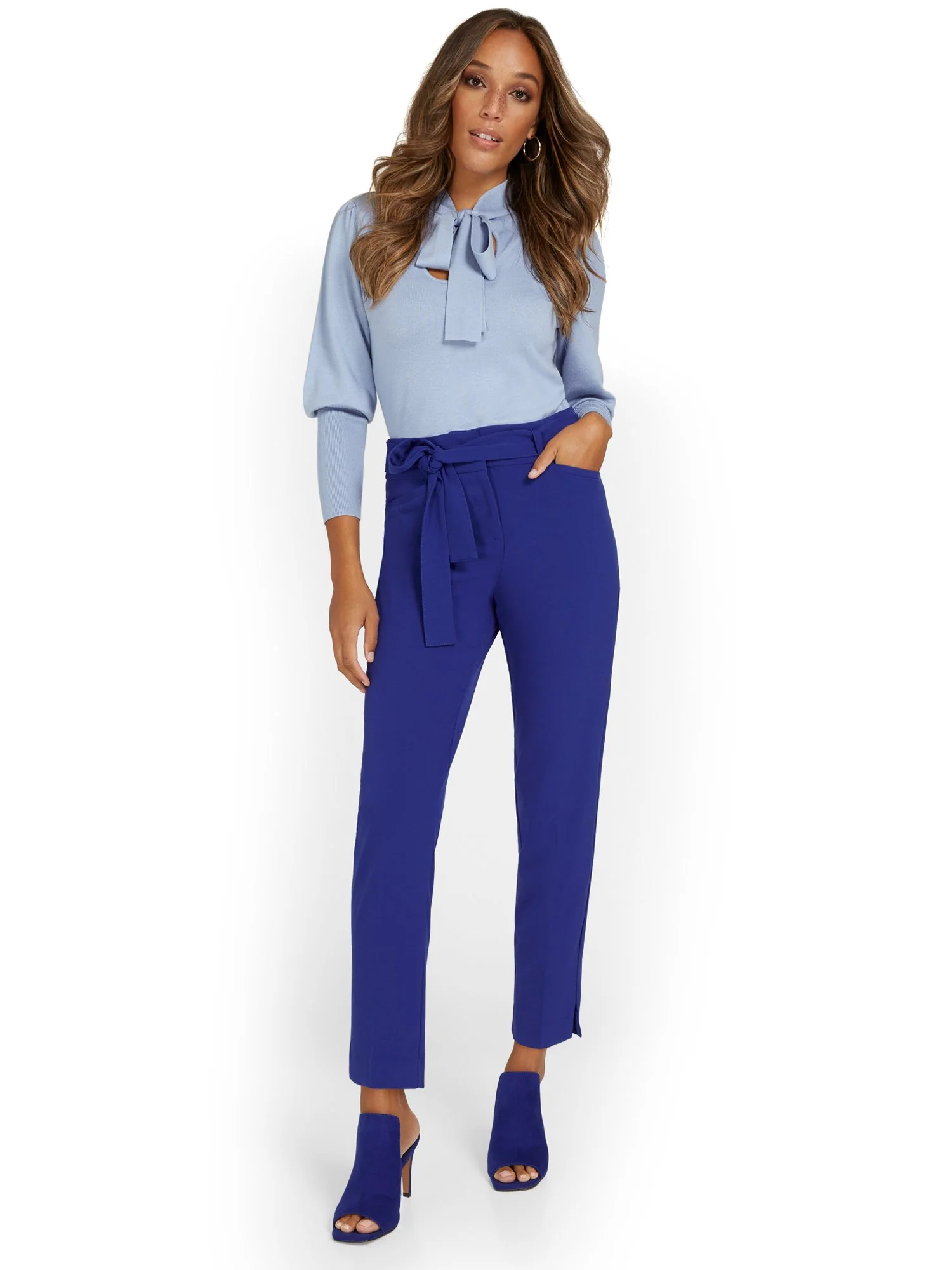 Tie-Waist Ankle Pant - Essential Stretch - Image 24