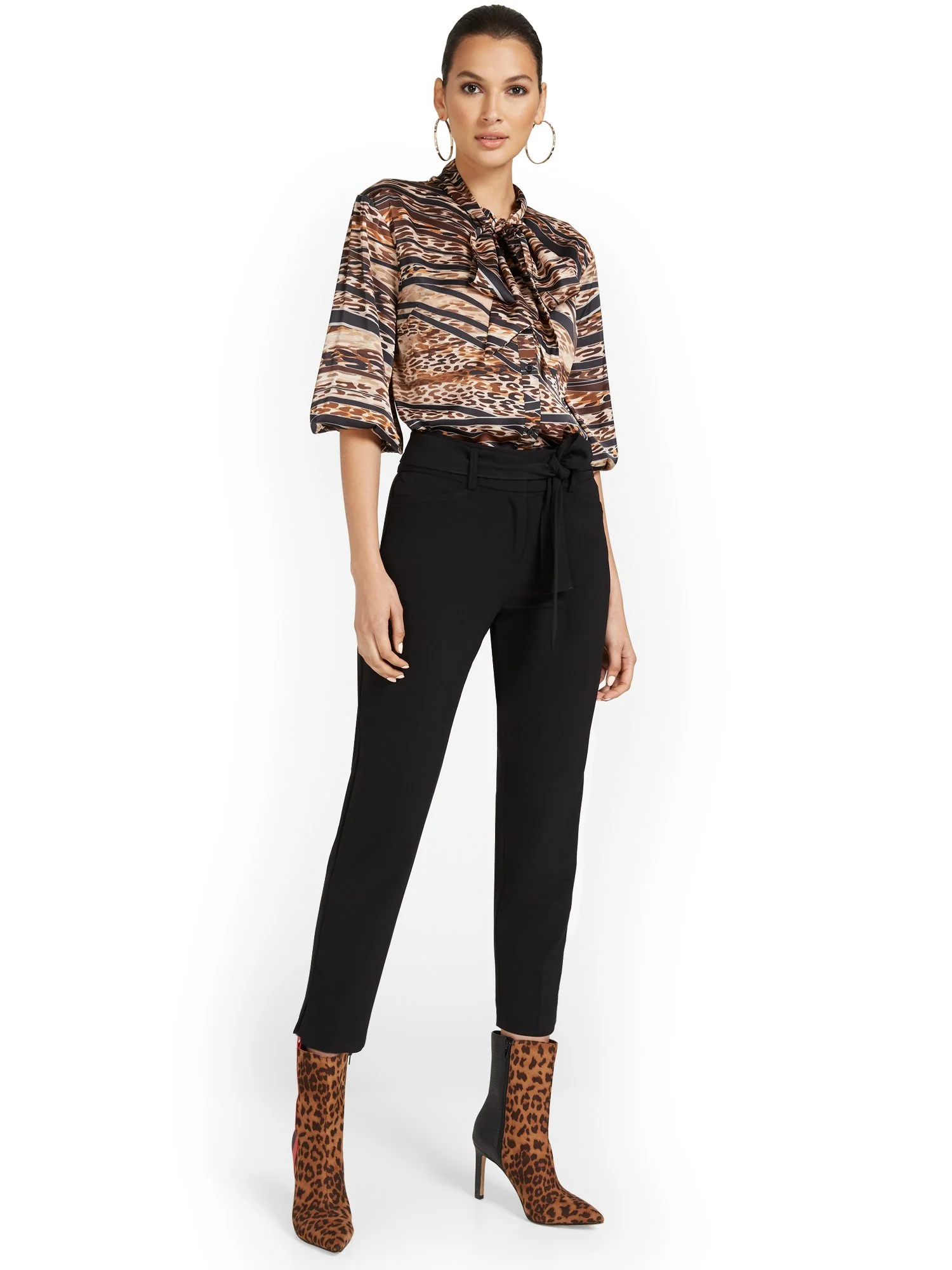 Tie-Waist Ankle Pant - Essential Stretch - Image 4