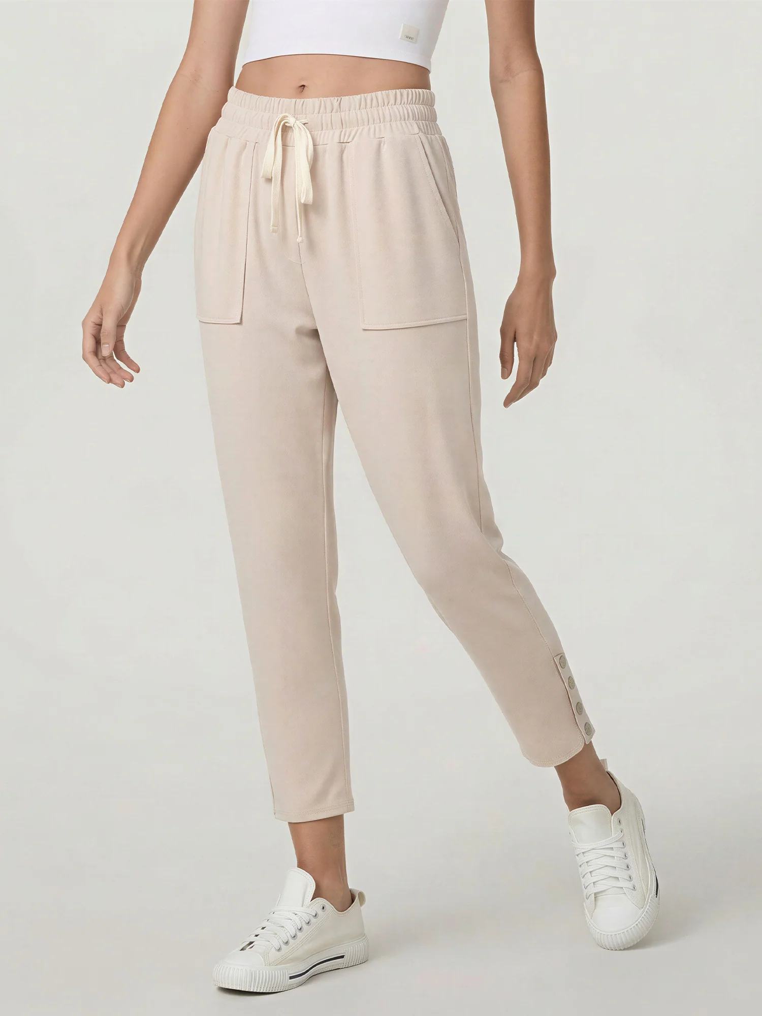 Tie Waist Exposed Pocket Jogger - Image 8