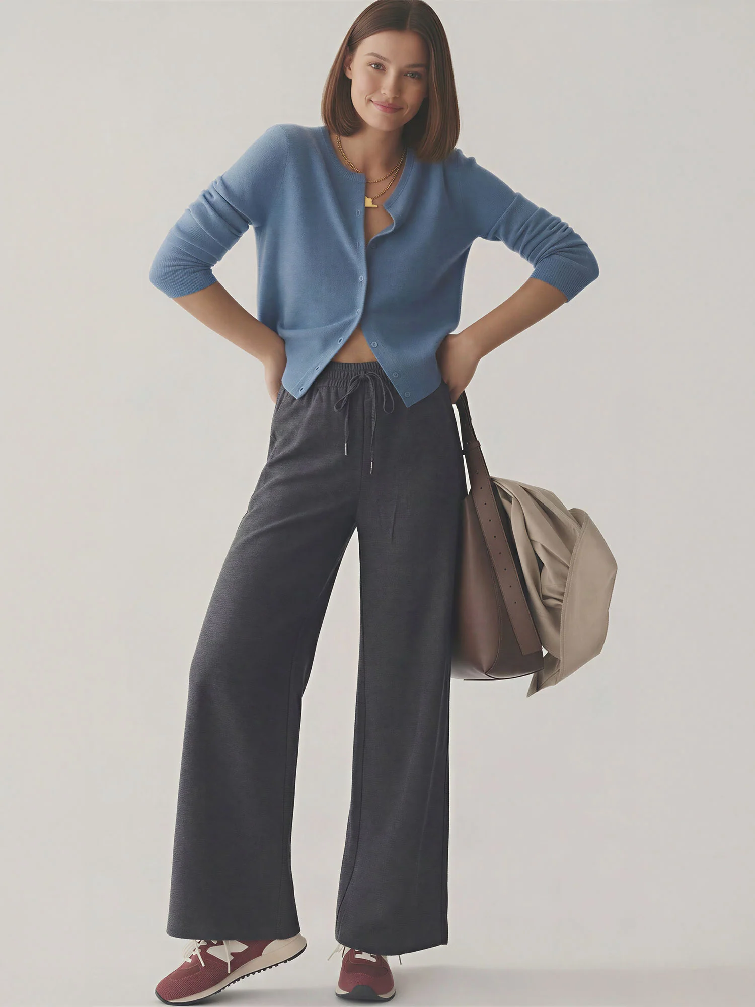 Tie Waist Pull On Suting Pants - Image 10