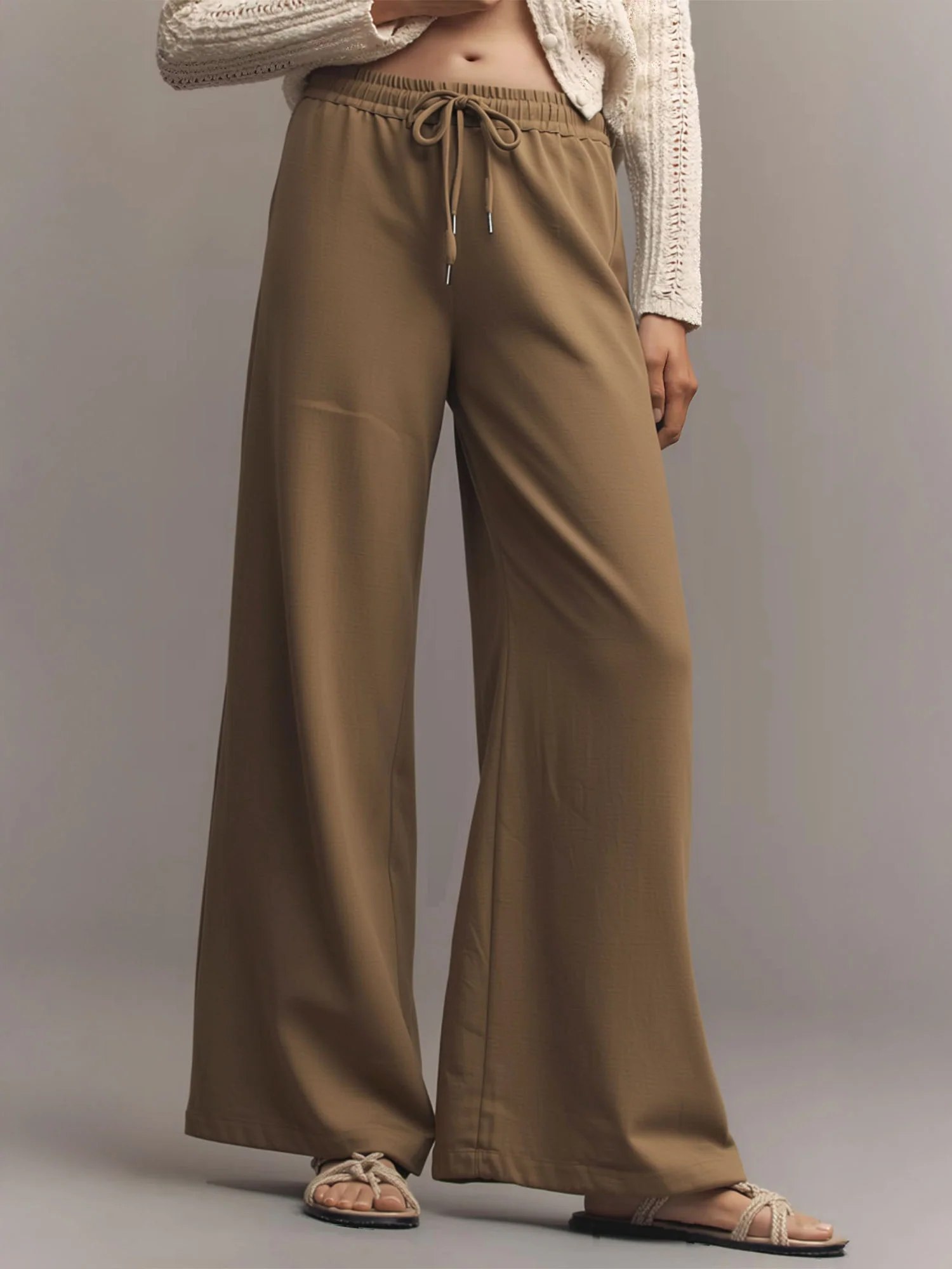 Tie Waist Pull On Suting Pants - Image 6